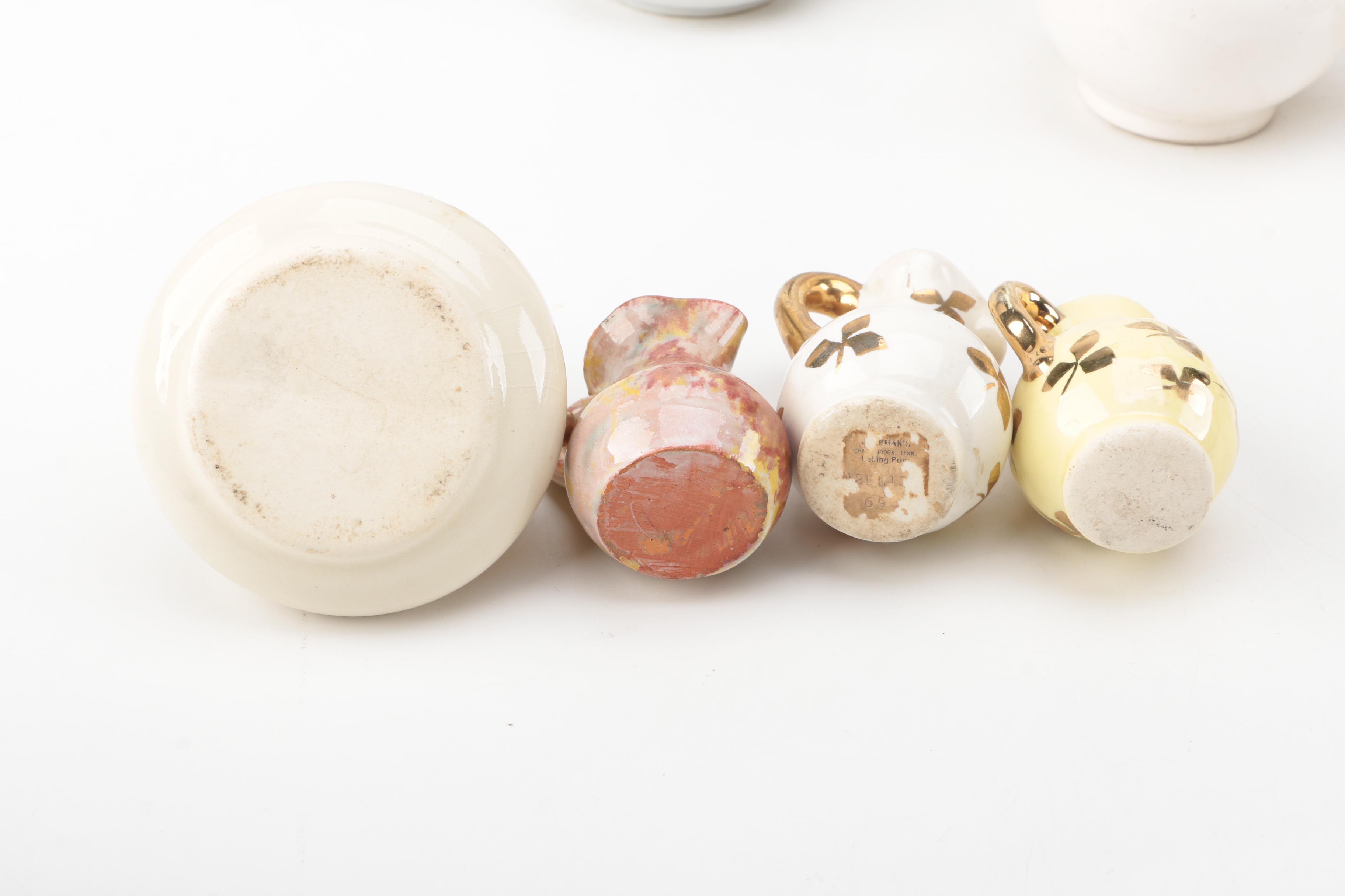 Vintage Jugs and Creamers Including Limoges and Pickard