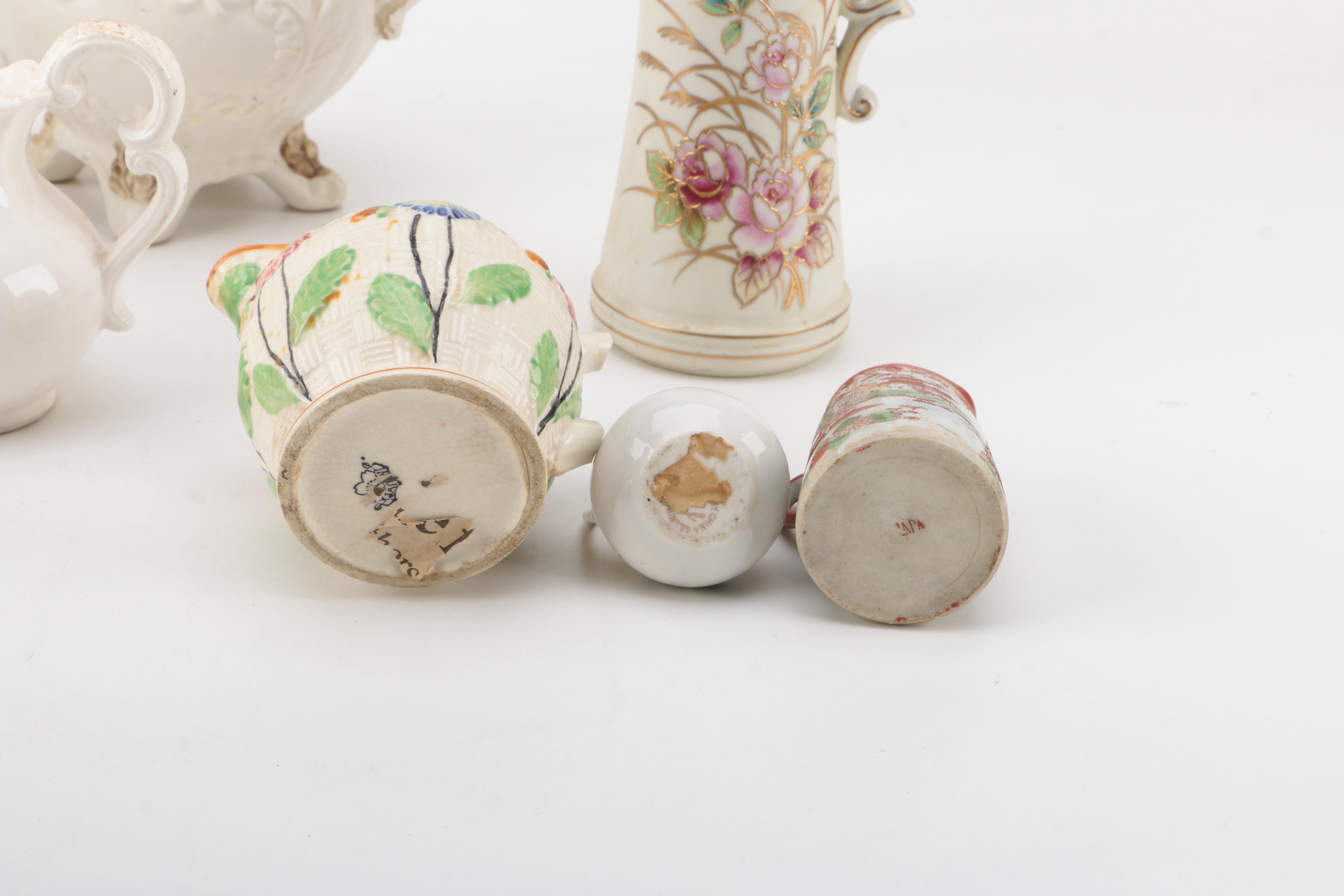 Vintage Jugs and Creamers Including Limoges and Pickard