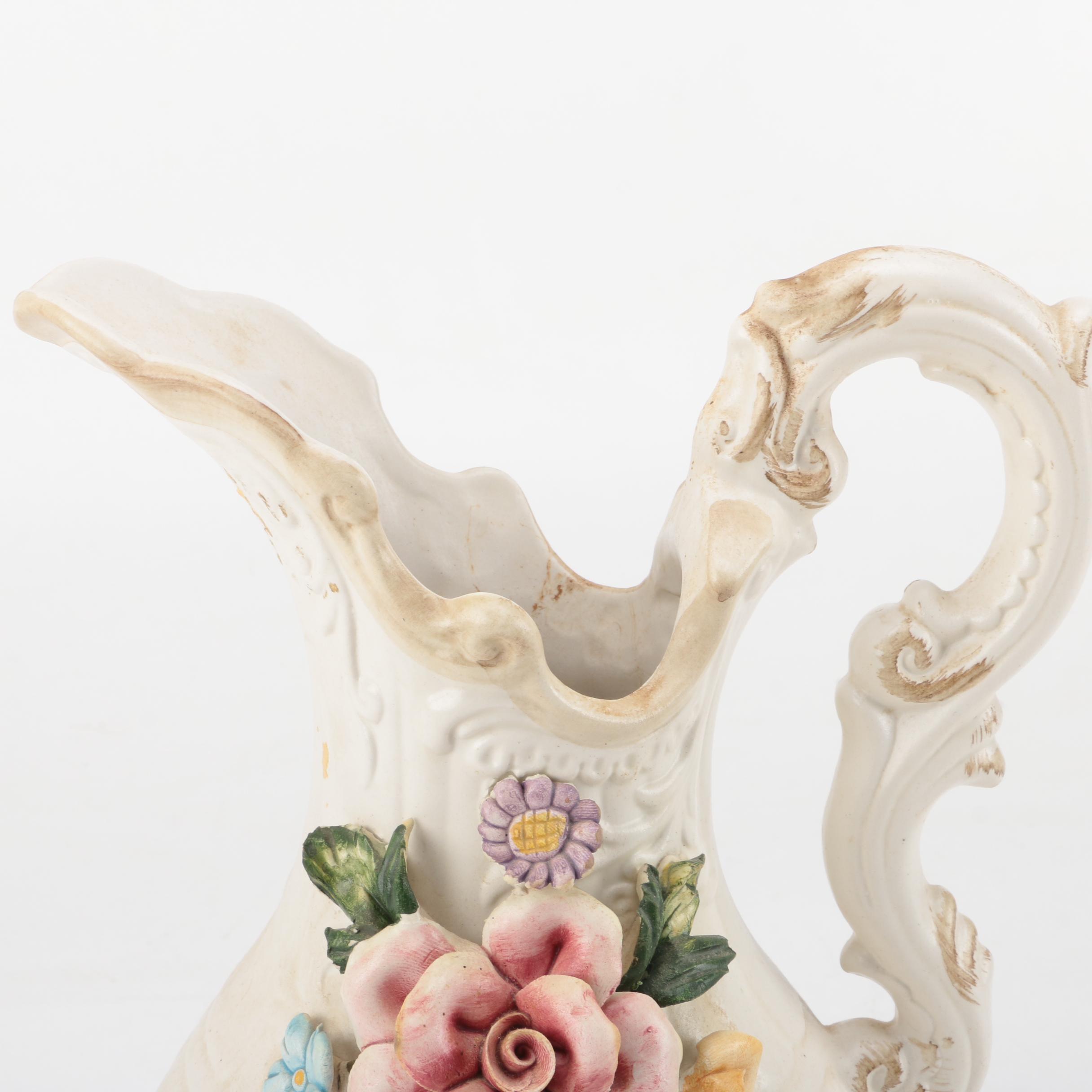 Vintage Jugs and Creamers Including Limoges and Pickard