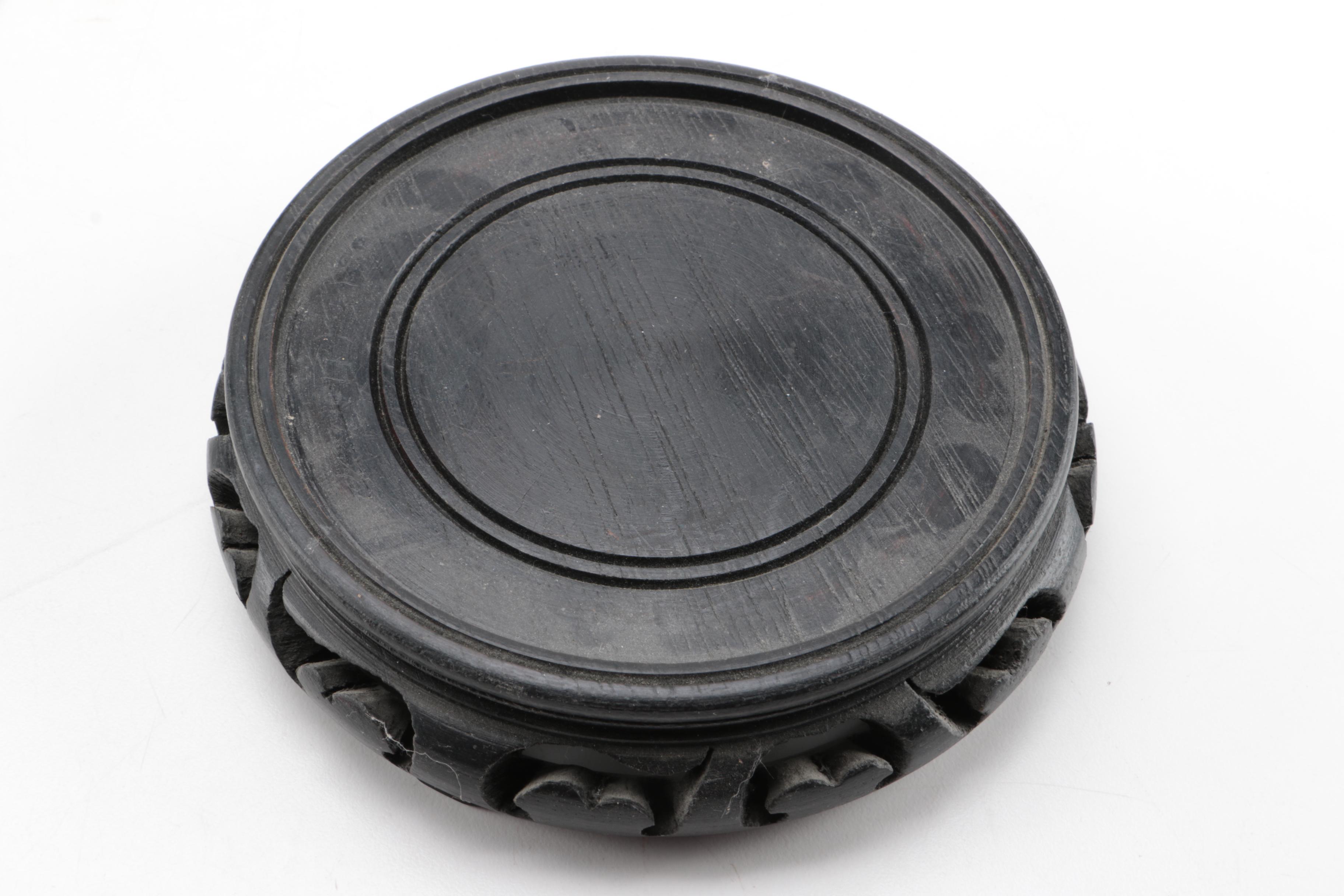 Hand Painted Chinese Ceramic Urn with Stand