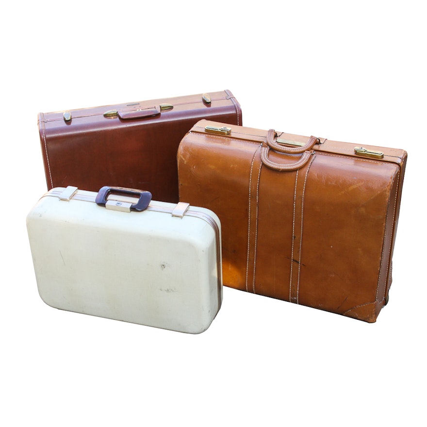 Vintage Suitcases Including Samsonite and Whyte