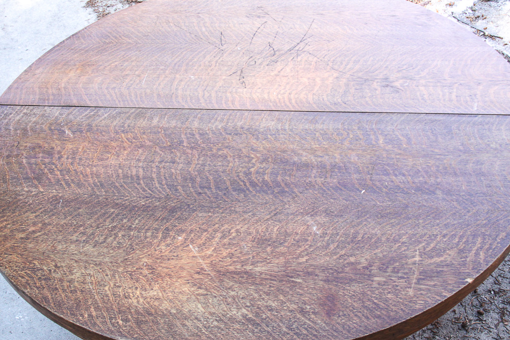 Vintage Round Oak Coffee Table
