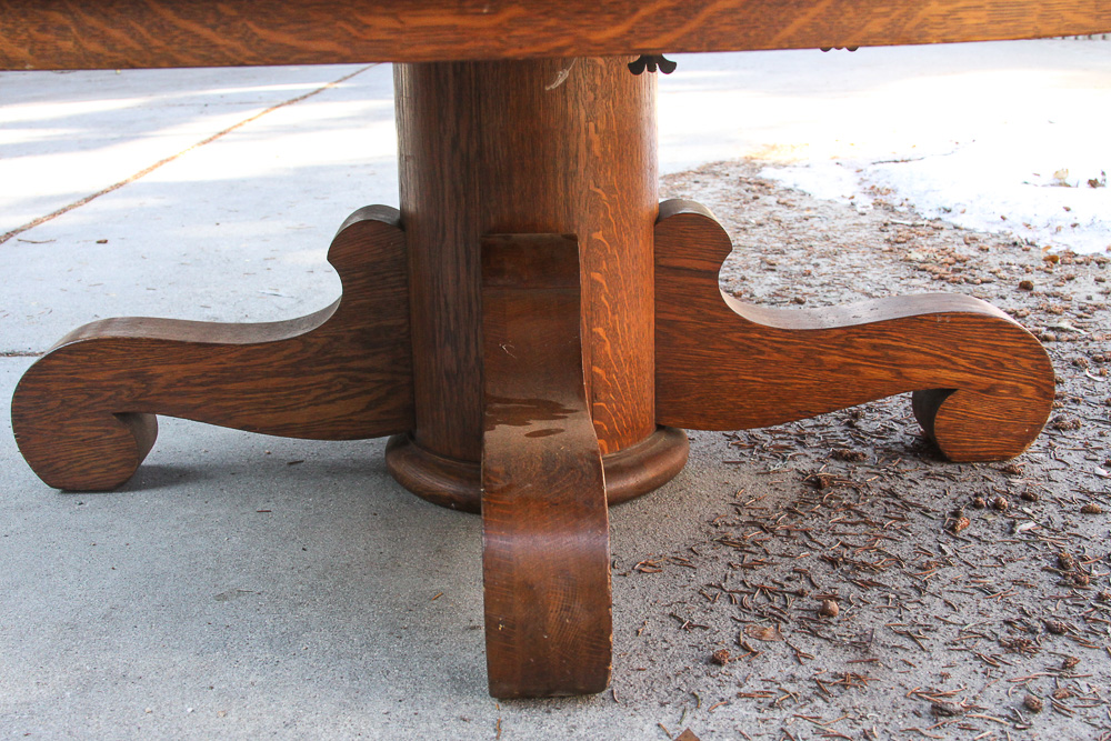 Vintage Round Oak Coffee Table