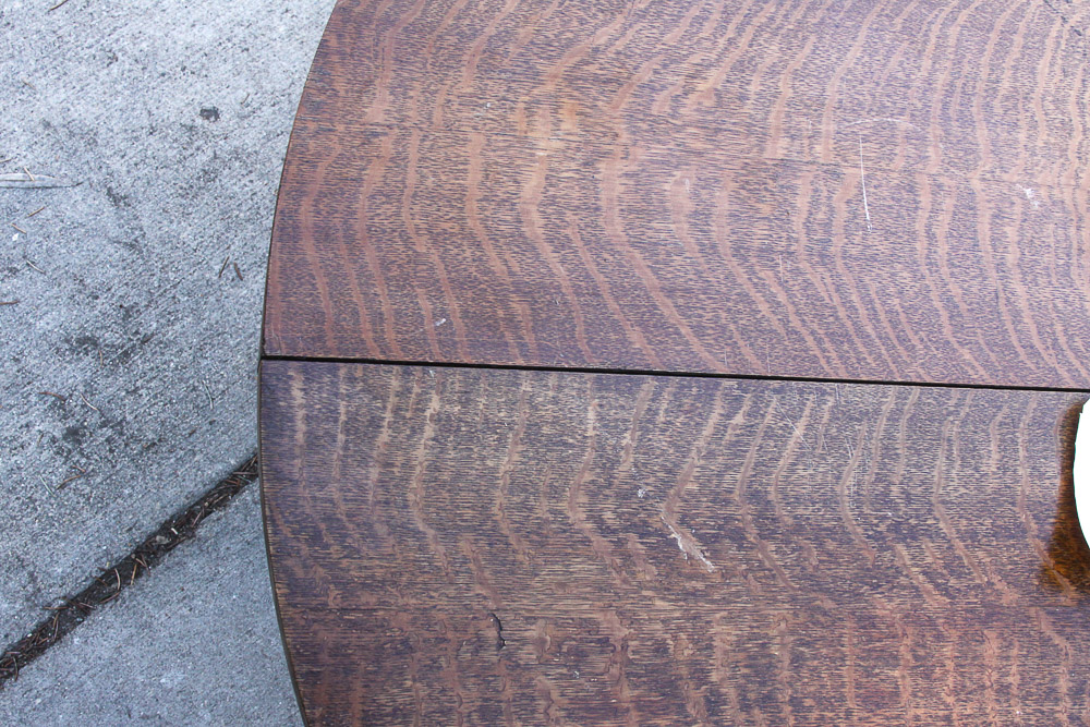 Vintage Round Oak Coffee Table