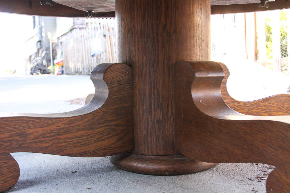 Vintage Round Oak Coffee Table