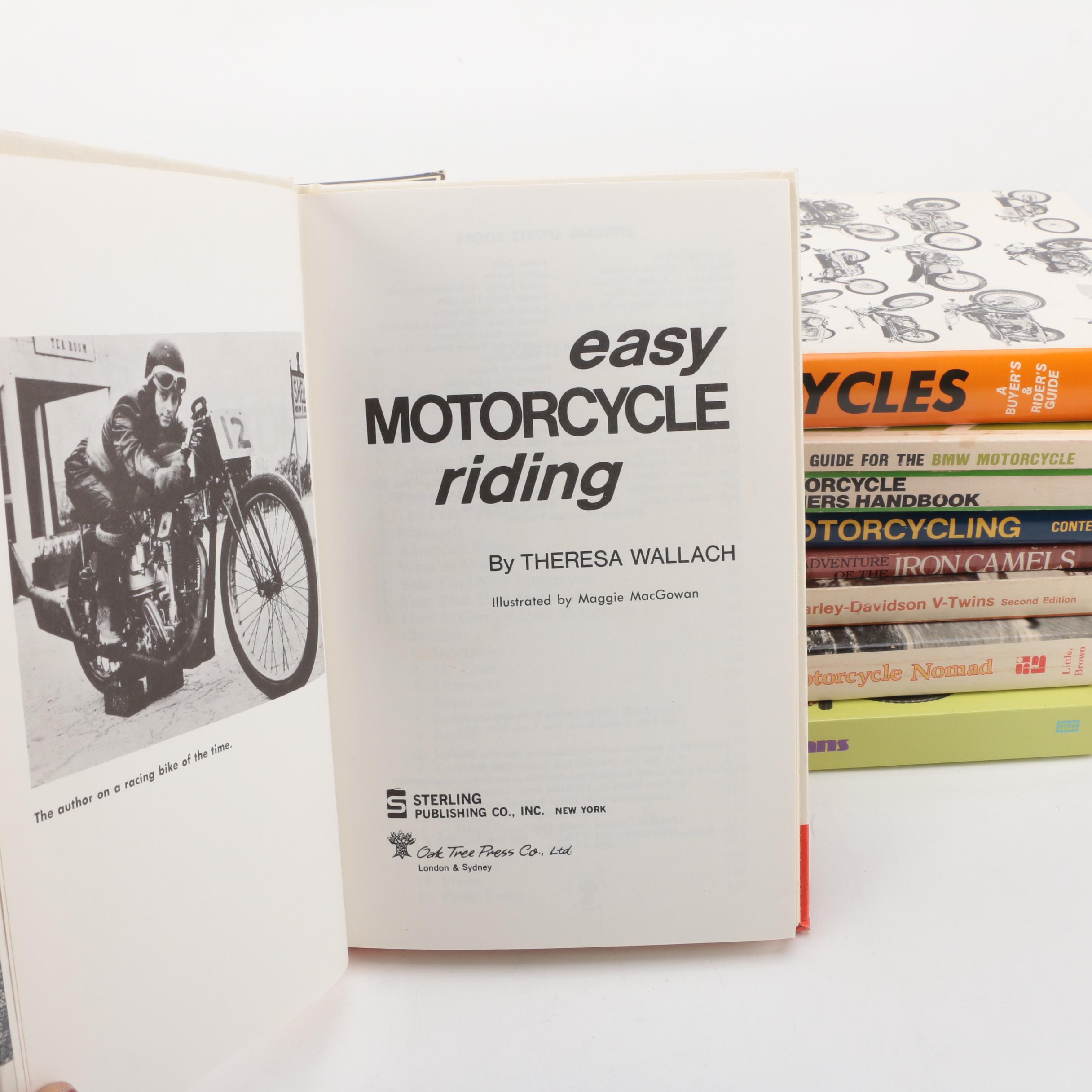 Books on Motorcycles Including 1970 "Easy Motorcycle Riding"