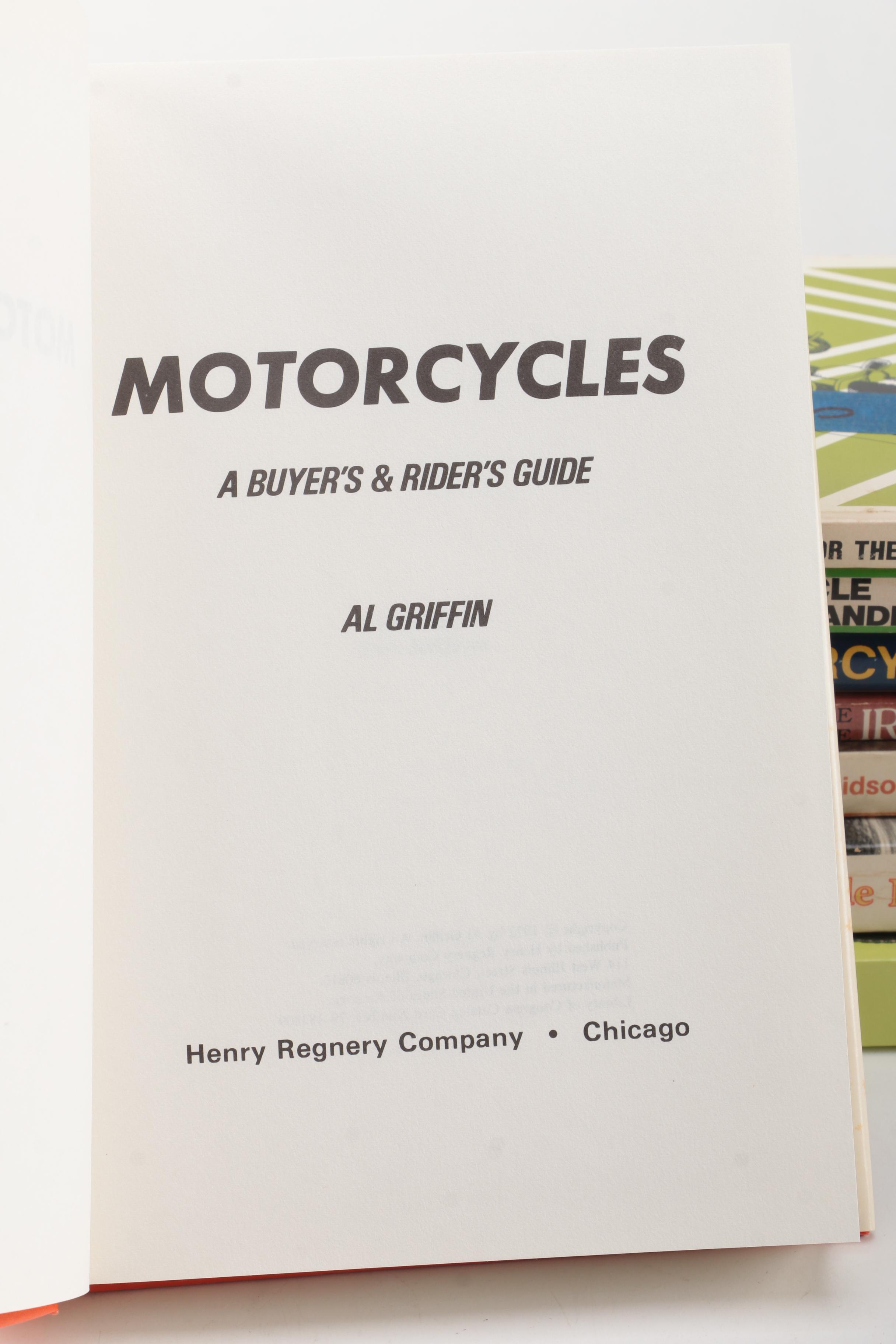 Books on Motorcycles Including 1970 "Easy Motorcycle Riding"