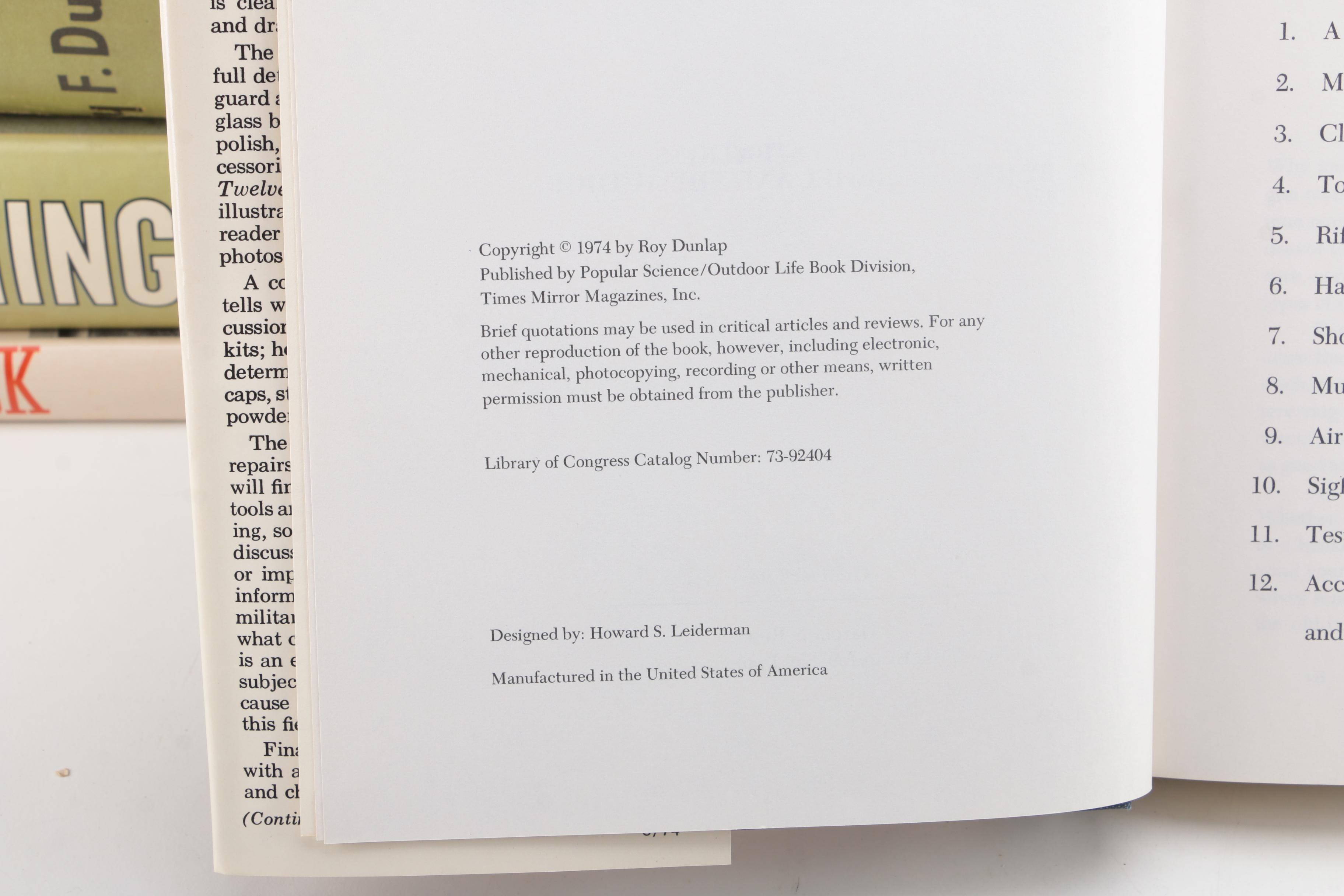 Books on Firearms Including 1957 "Guns on the Early Frontiers" by Carl P Russell