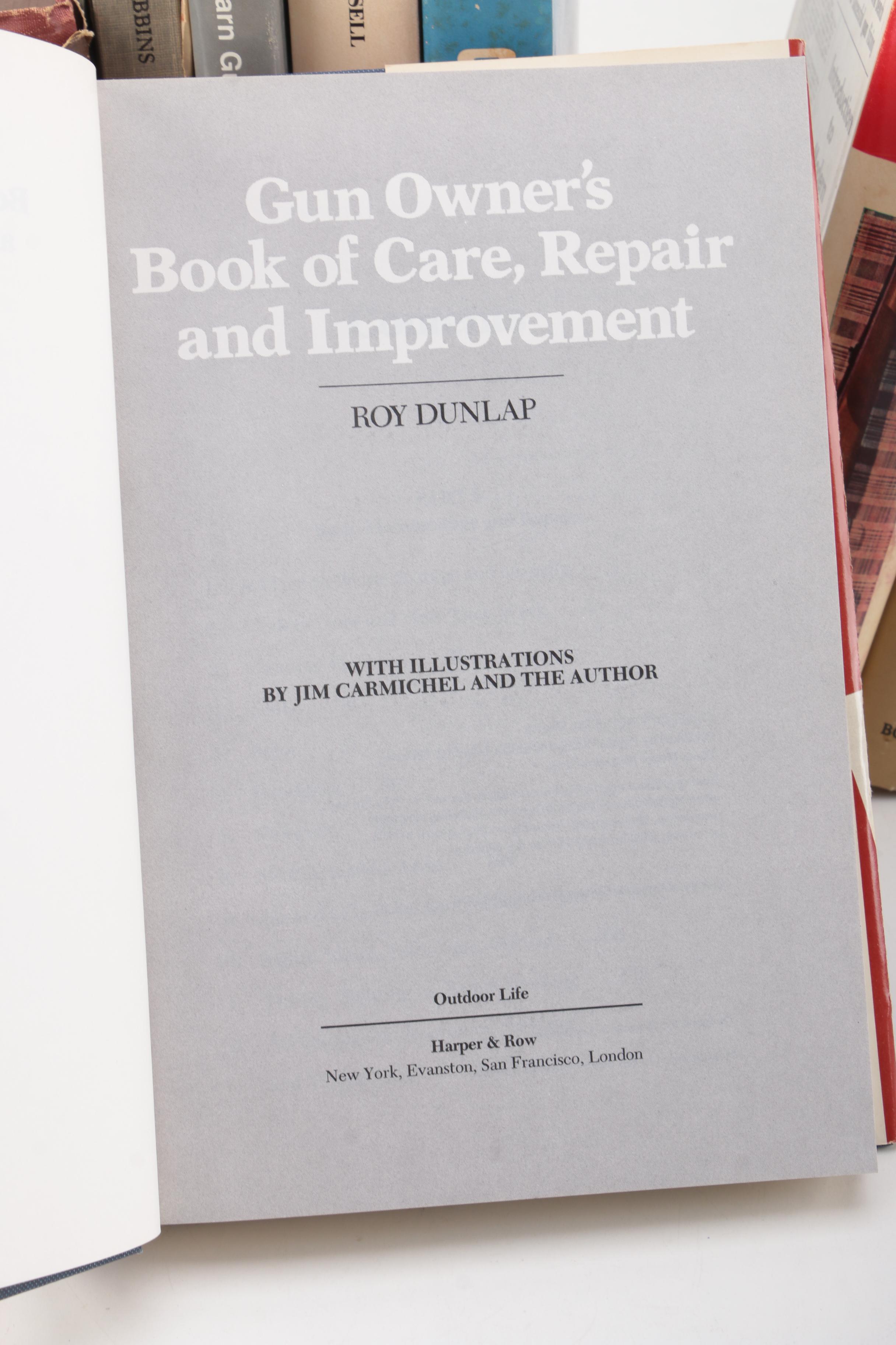 Books on Firearms Including 1957 "Guns on the Early Frontiers" by Carl P Russell