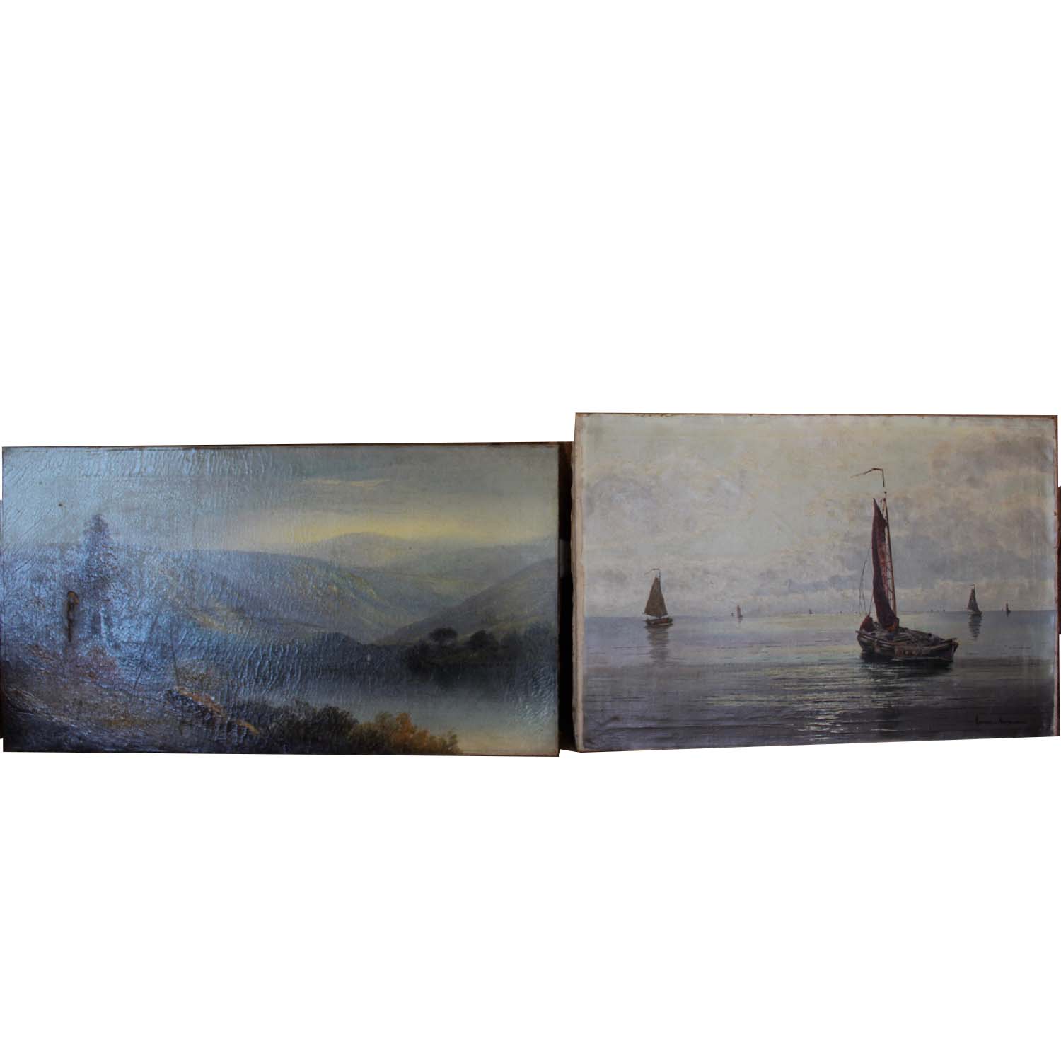 Ernst Lorenz-Murowana Nautical Oil on Canvas with Oil on Canvas Landscape