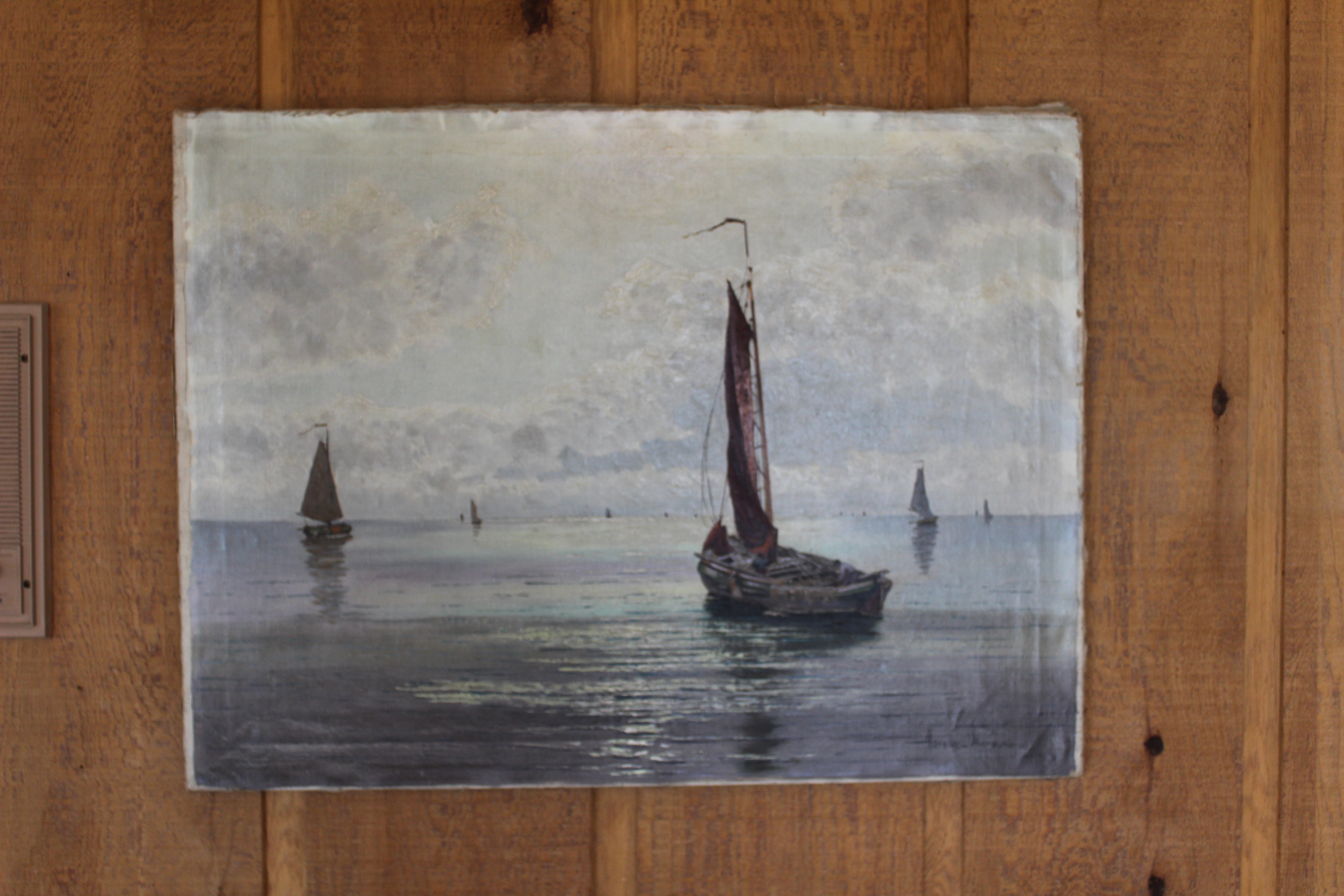 Ernst Lorenz-Murowana Nautical Oil on Canvas with Oil on Canvas Landscape