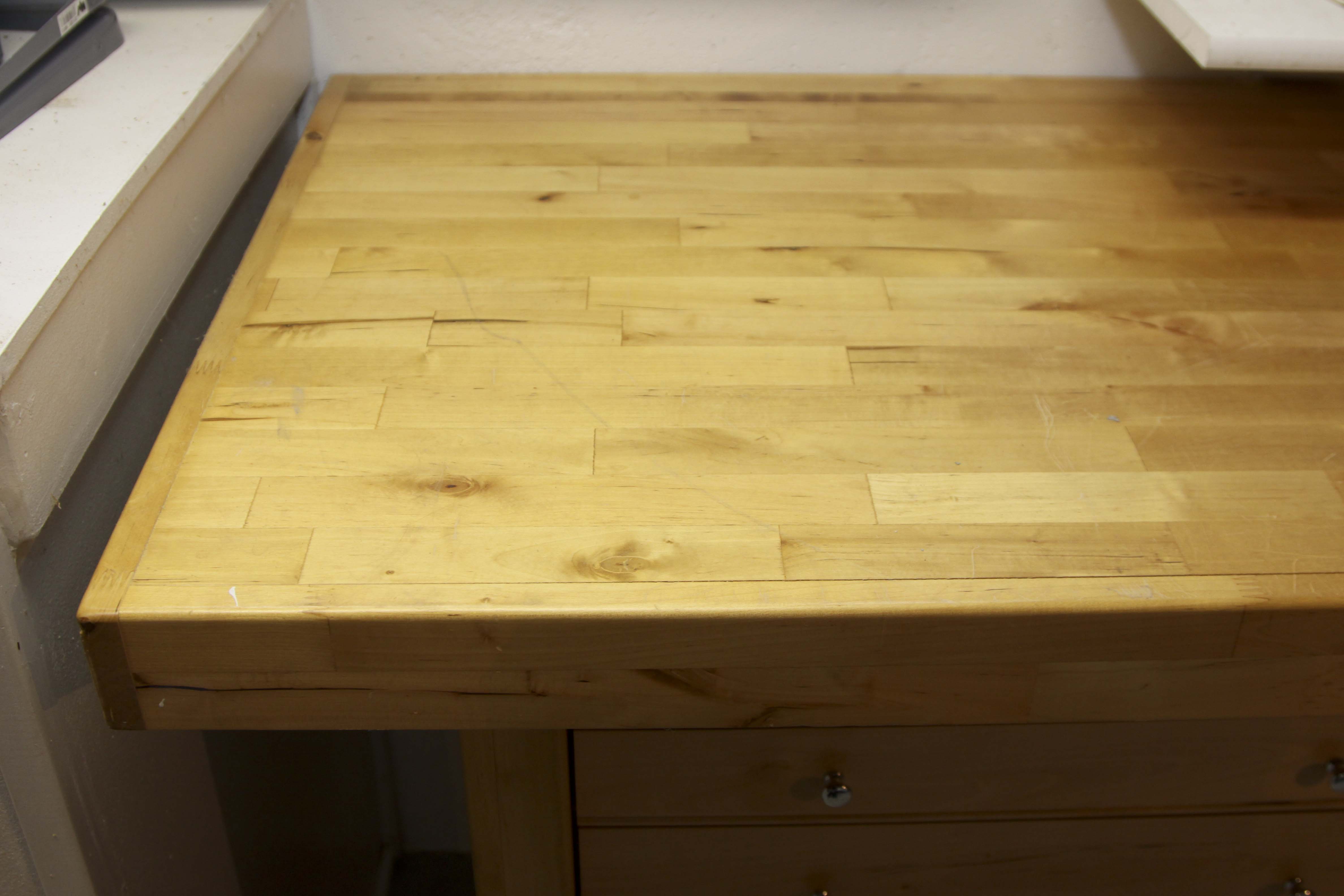 Contemporary Butcher Block Work Bench