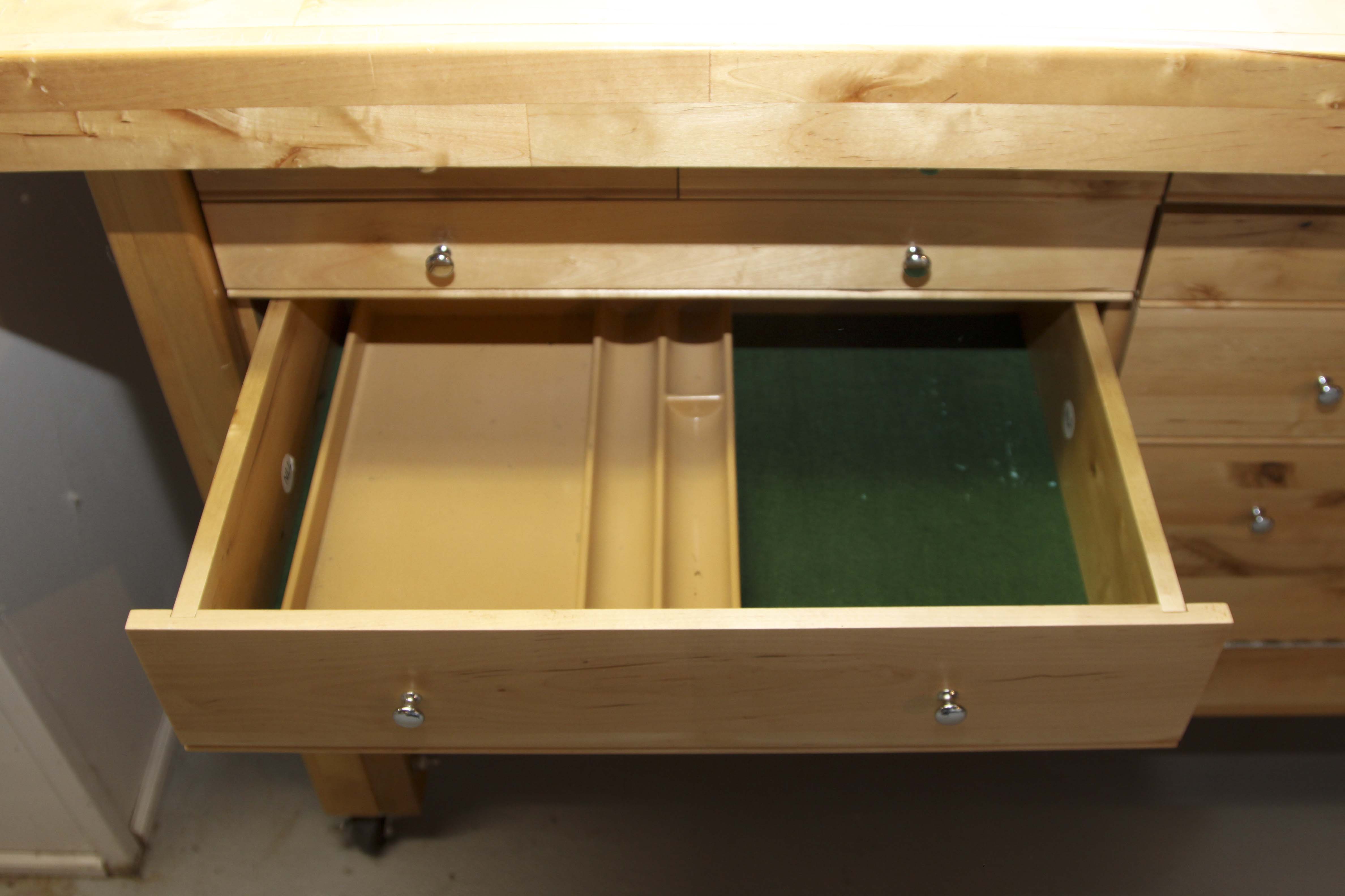 Contemporary Butcher Block Work Bench