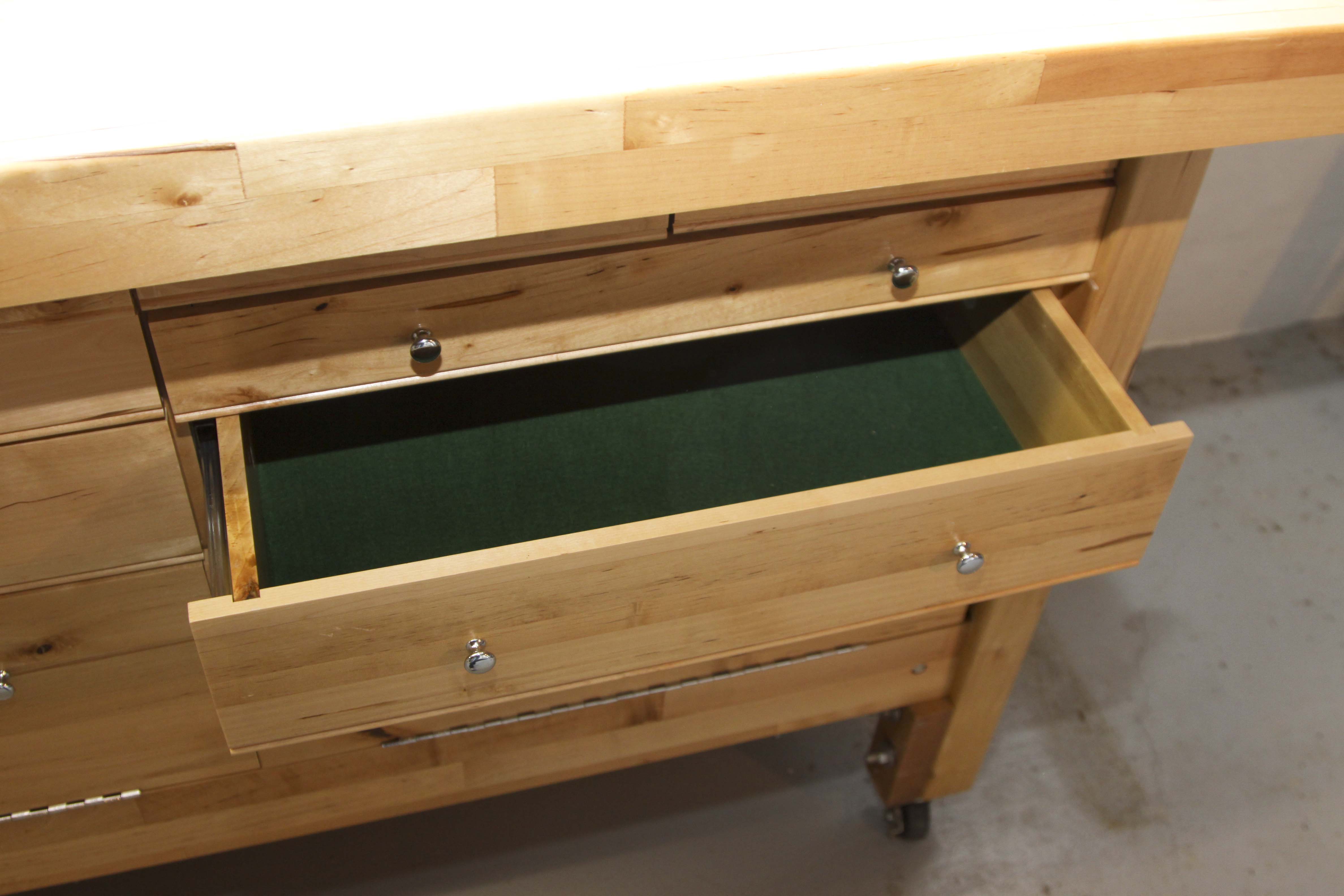 Contemporary Butcher Block Work Bench