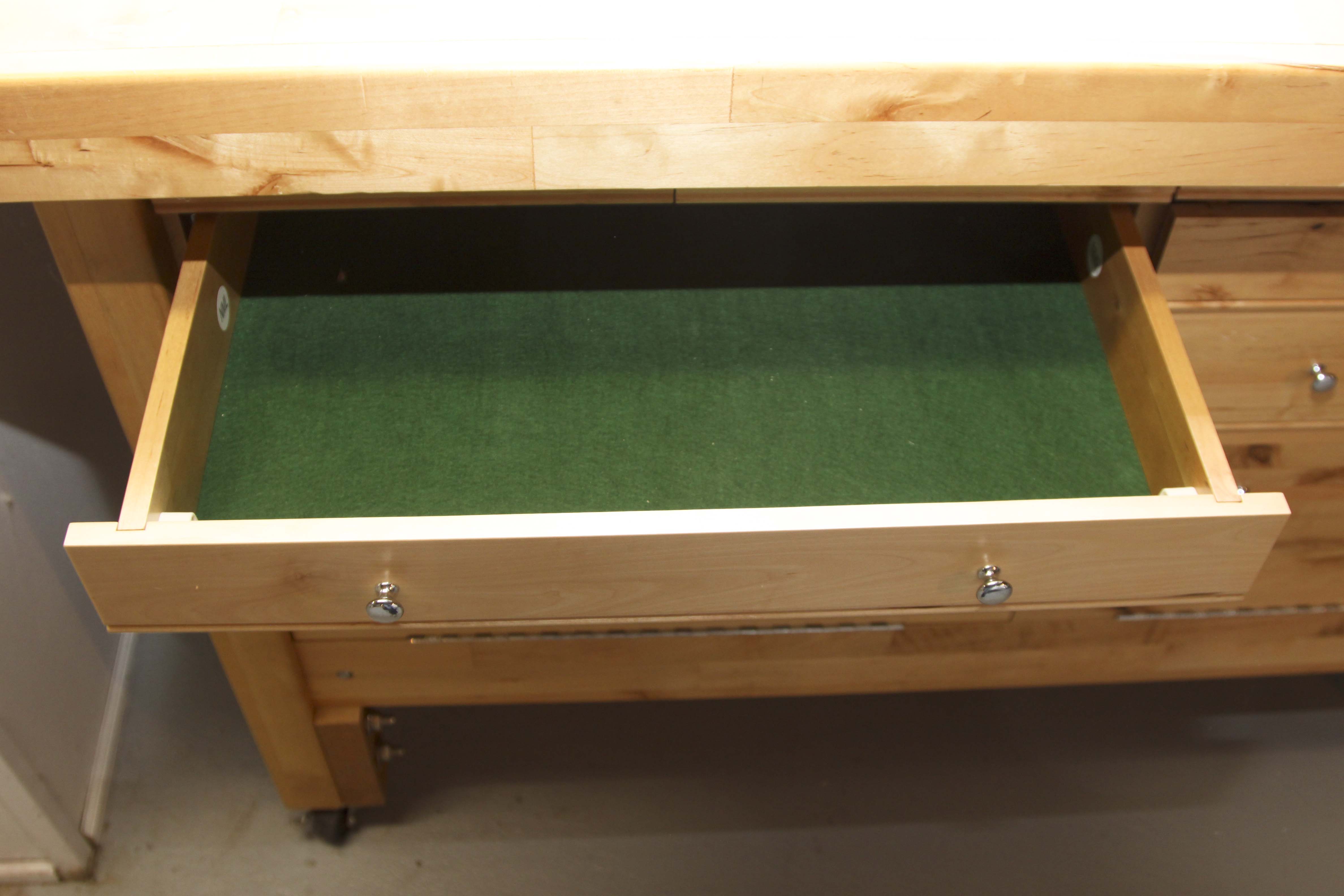 Contemporary Butcher Block Work Bench