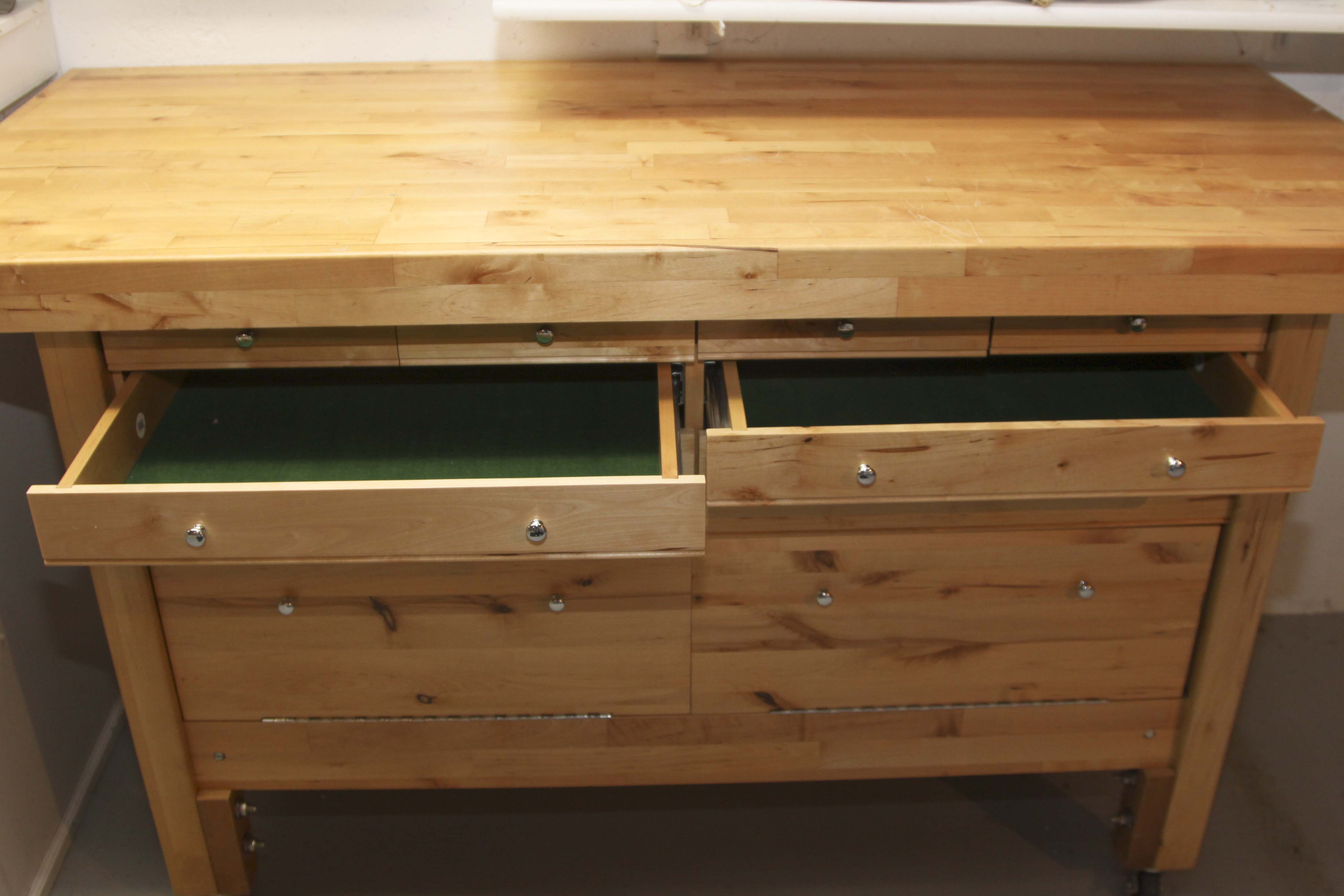 Contemporary Butcher Block Work Bench