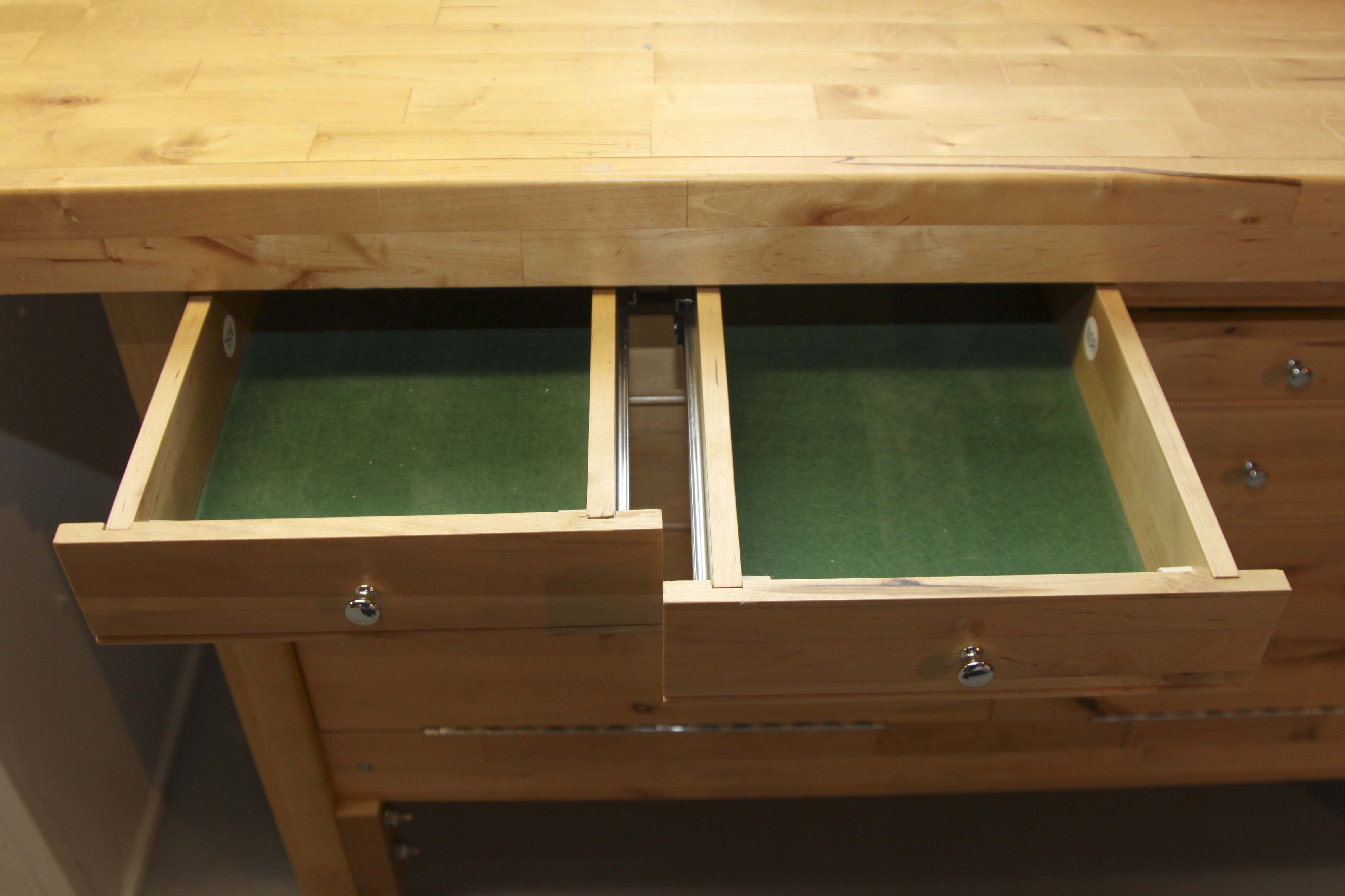 Contemporary Butcher Block Work Bench