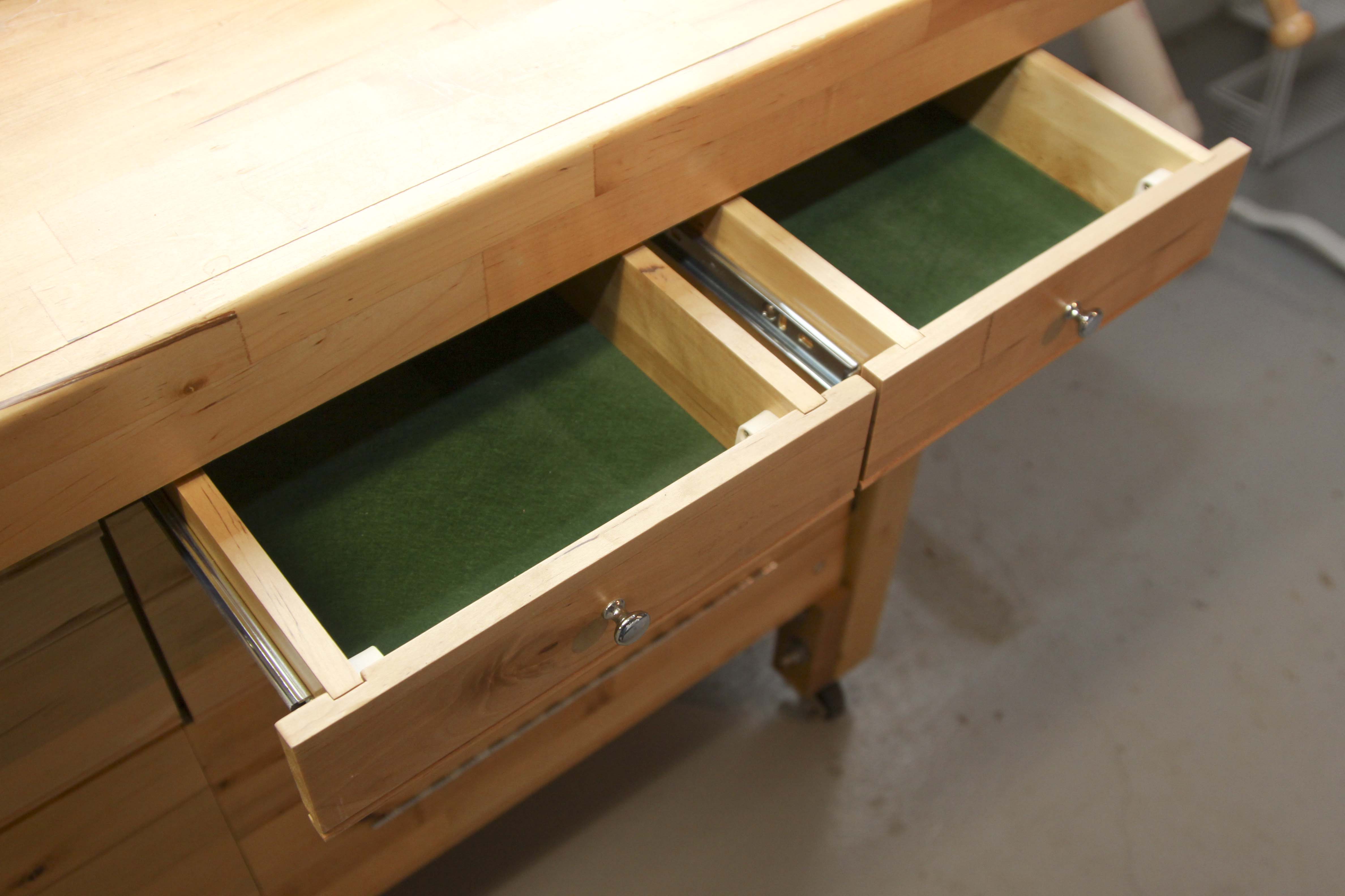 Contemporary Butcher Block Work Bench
