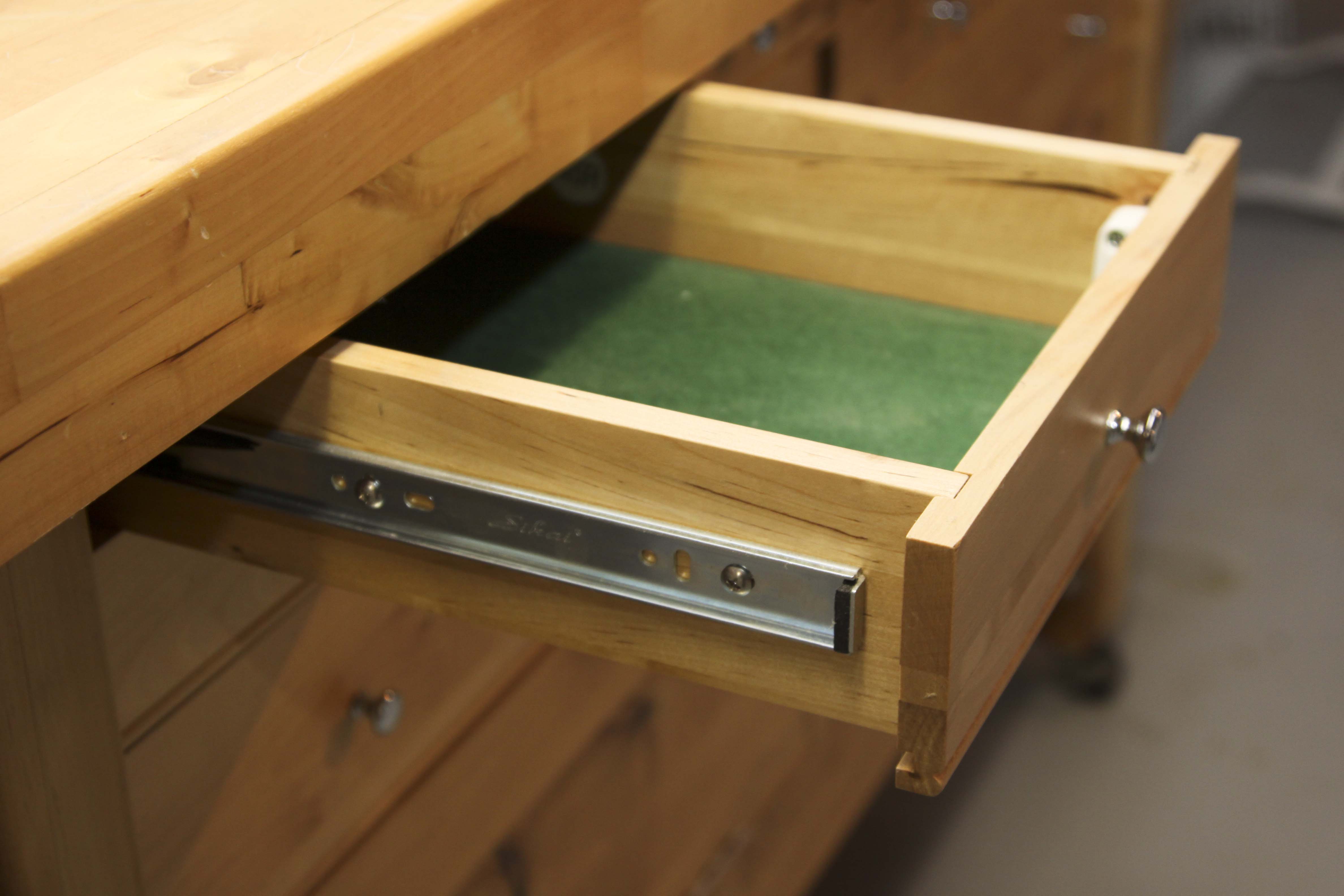 Contemporary Butcher Block Work Bench