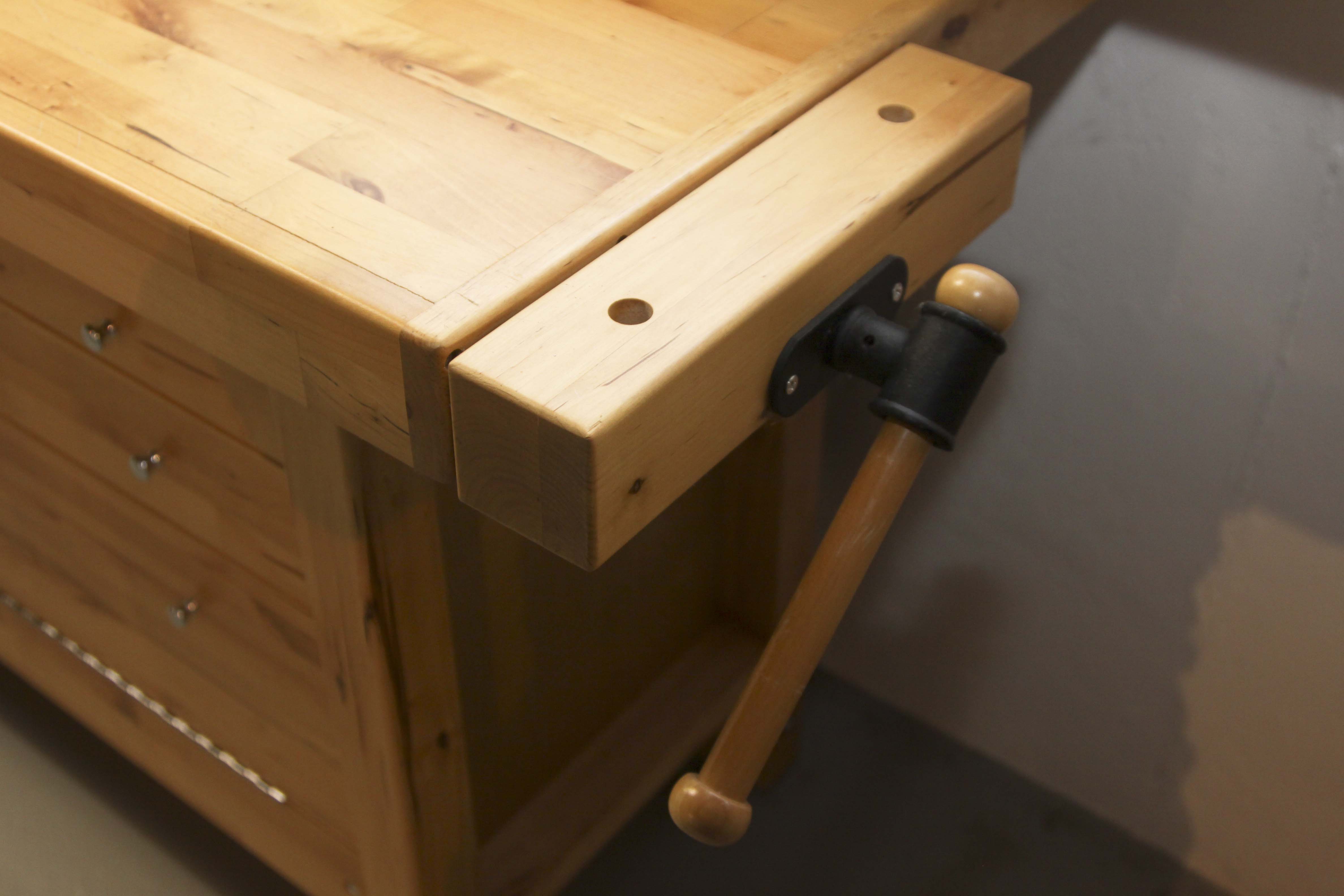 Contemporary Butcher Block Work Bench