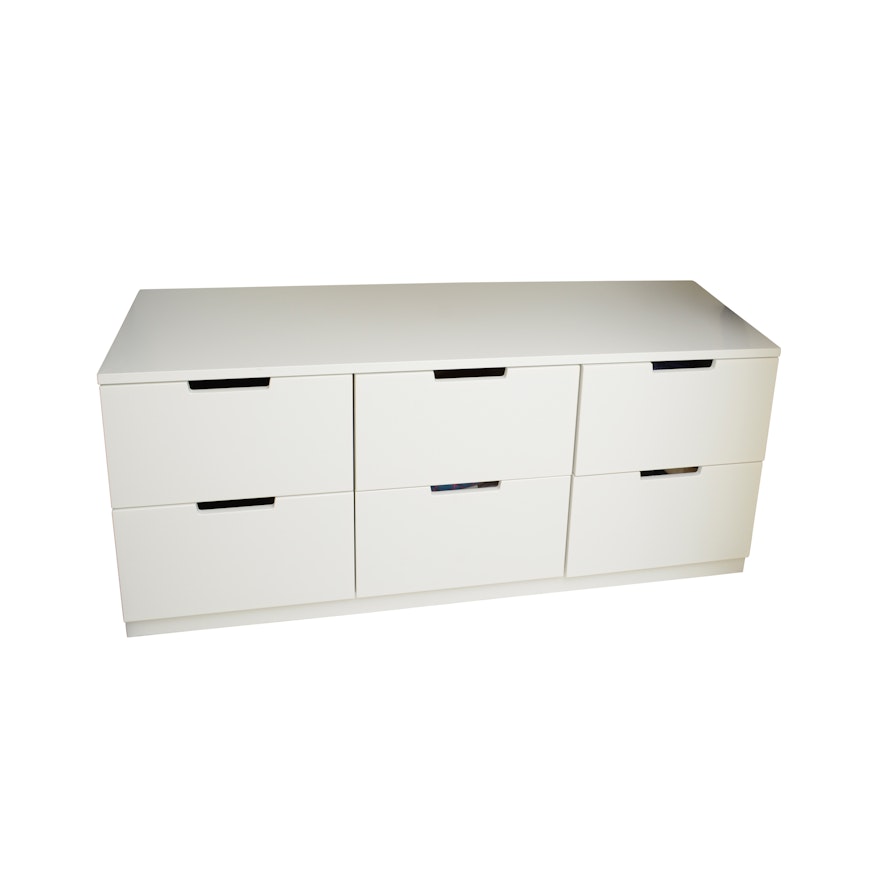 White Lateral Chest of Drawers