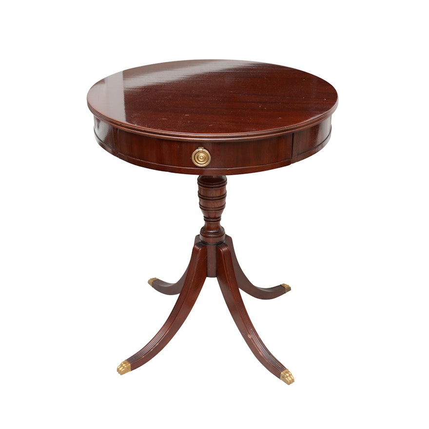 Federal Style Mahogany Drum Table