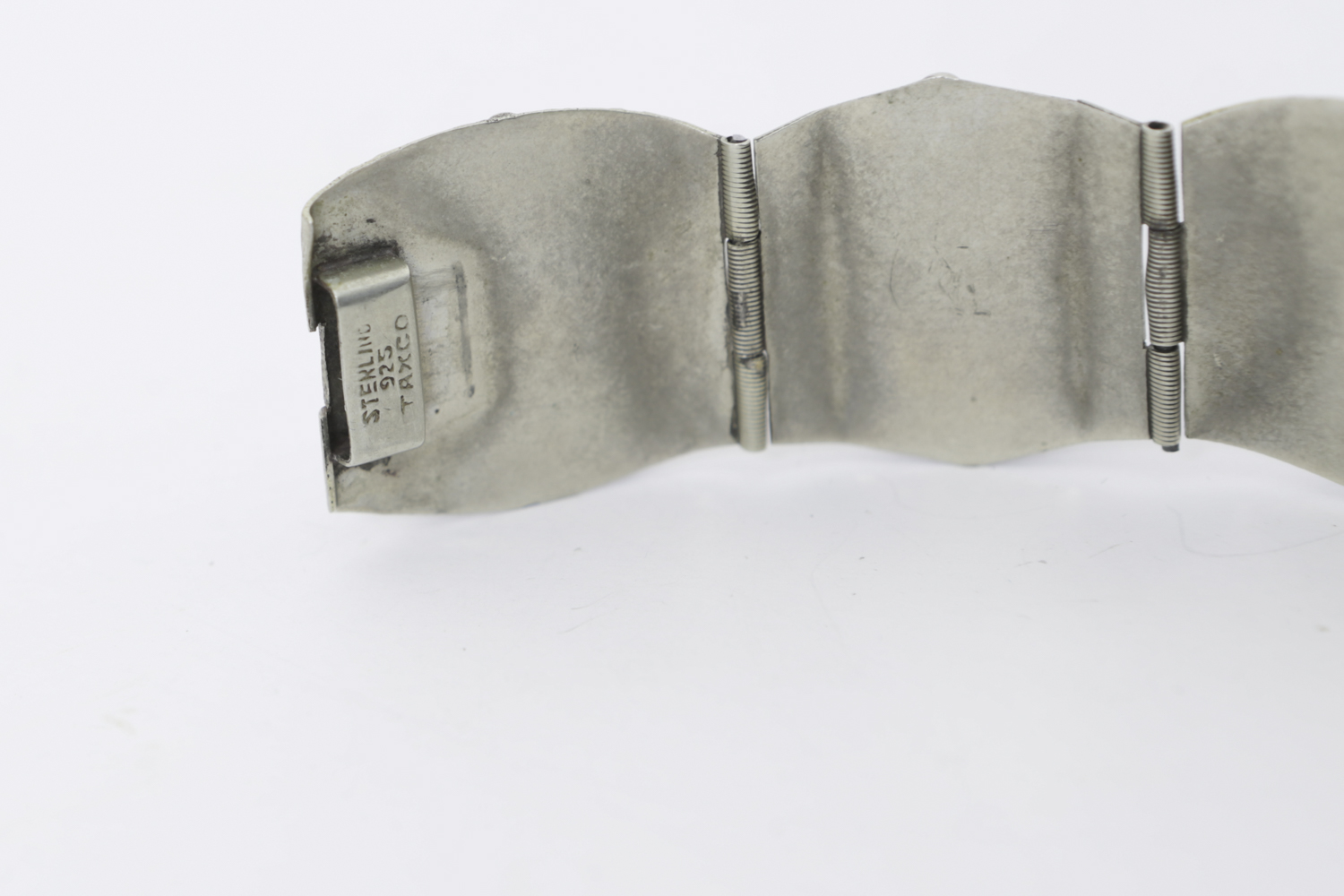 Vintage Taxco Sterling and Royal Blue Lucite Bracelet