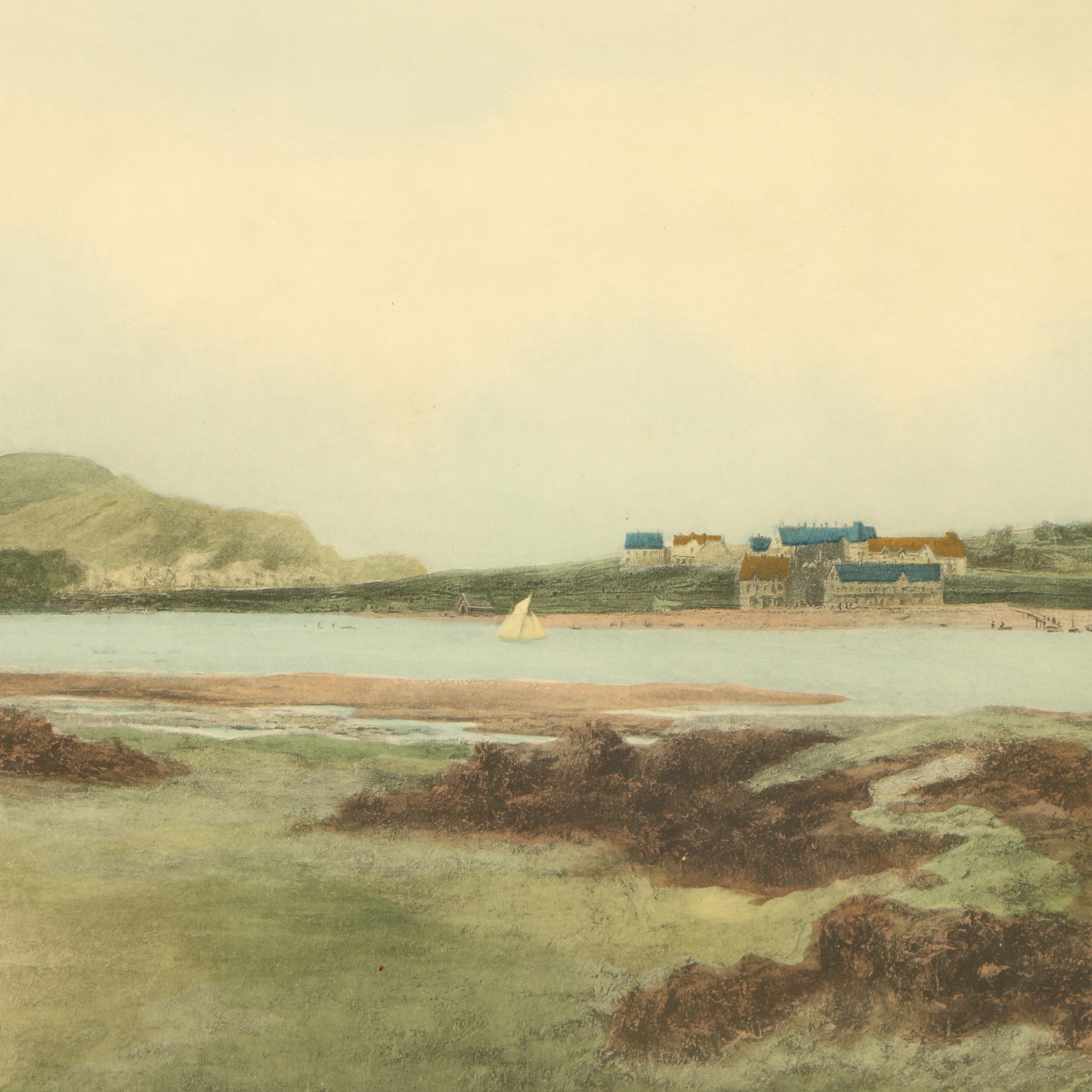 Hand-Colored Etching After Douglas Adams' "The Putting Green"