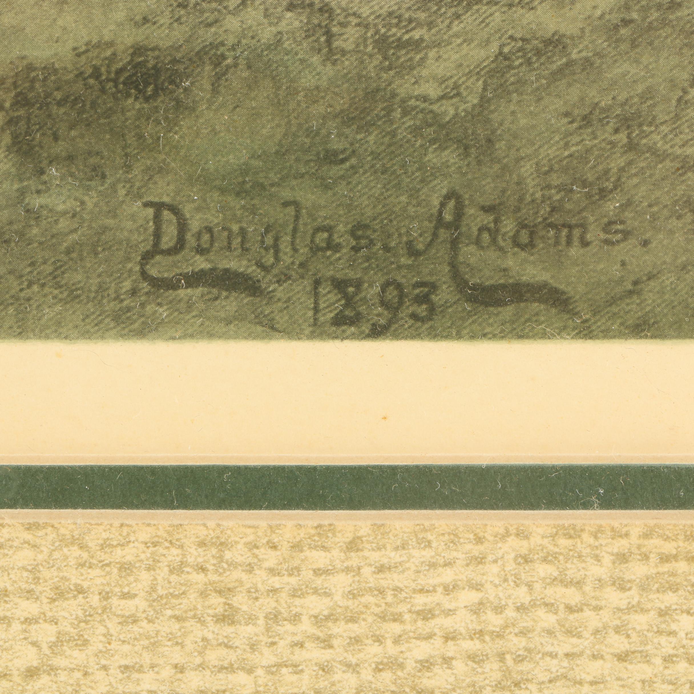 Hand-Colored Etching After Douglas Adams' "The Putting Green"