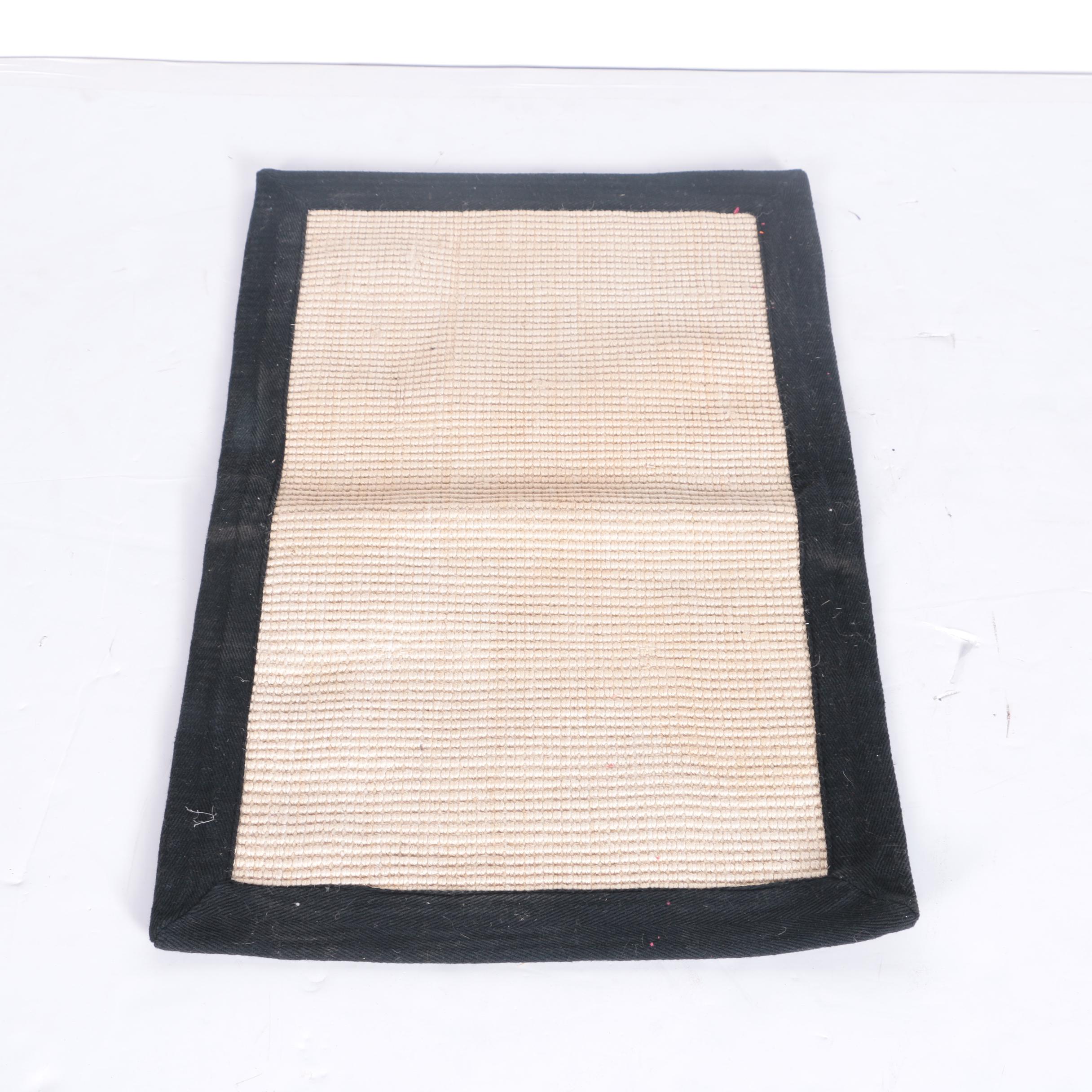 Woven Floor Mat with Black Binding