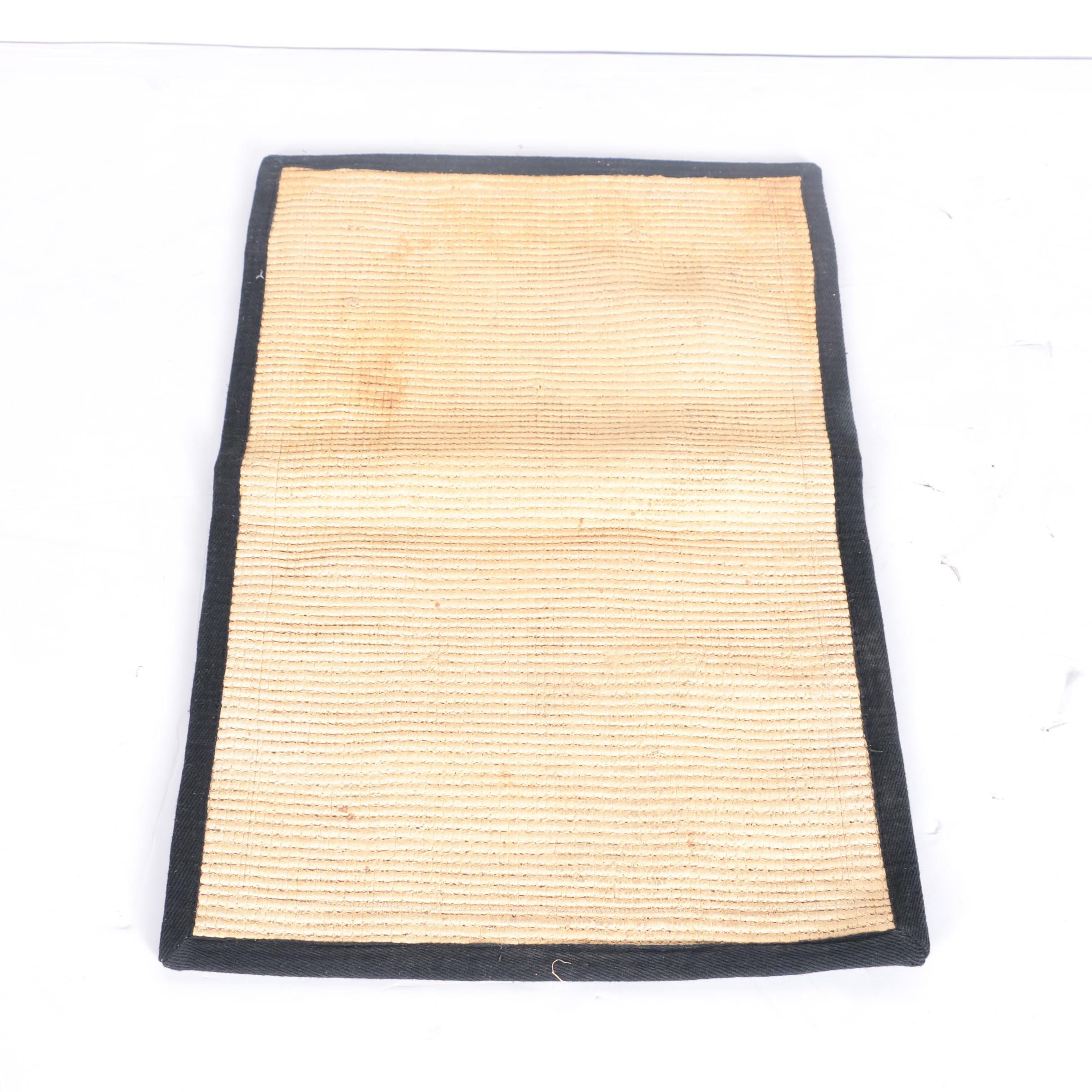 Woven Floor Mat with Black Binding