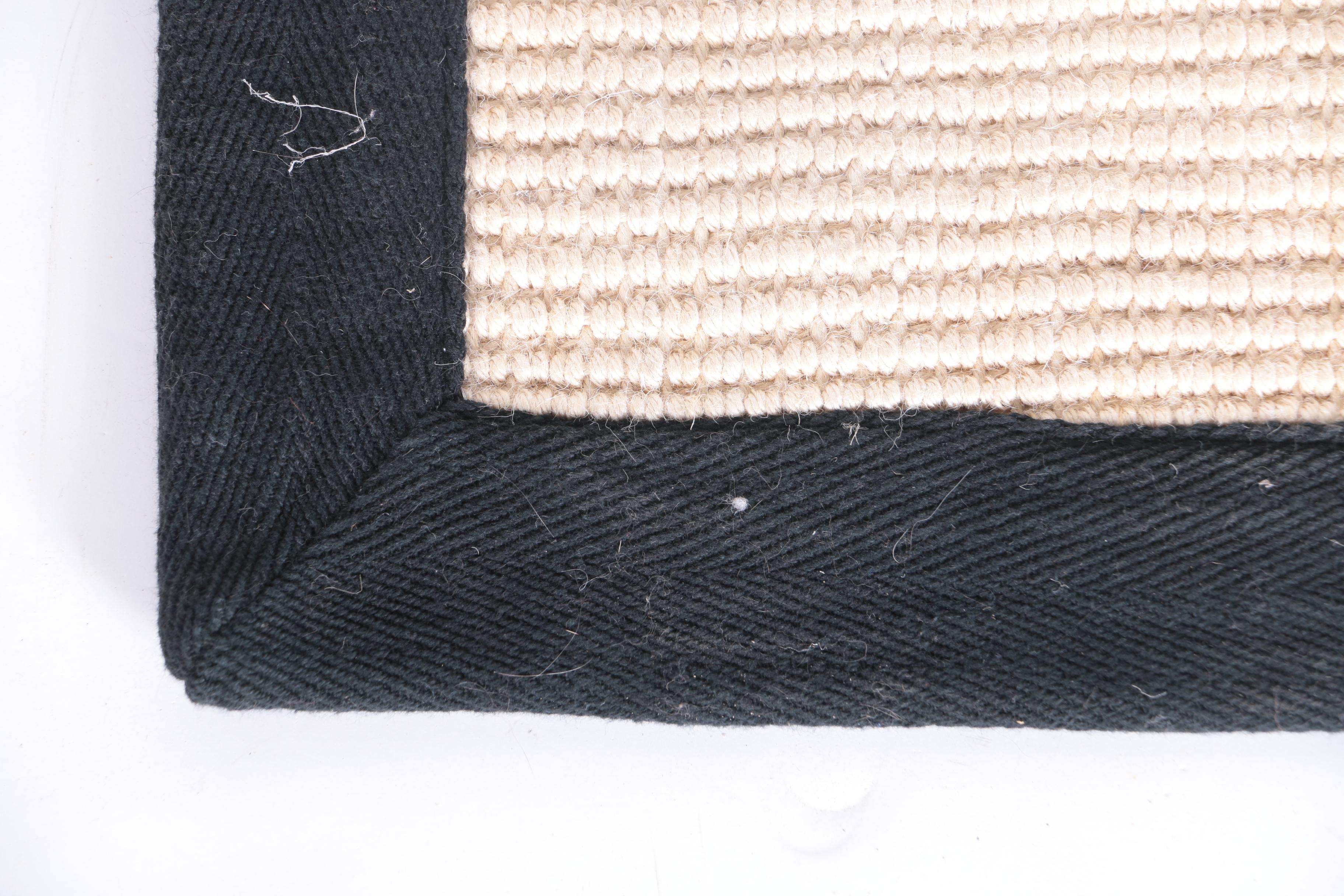 Woven Floor Mat with Black Binding