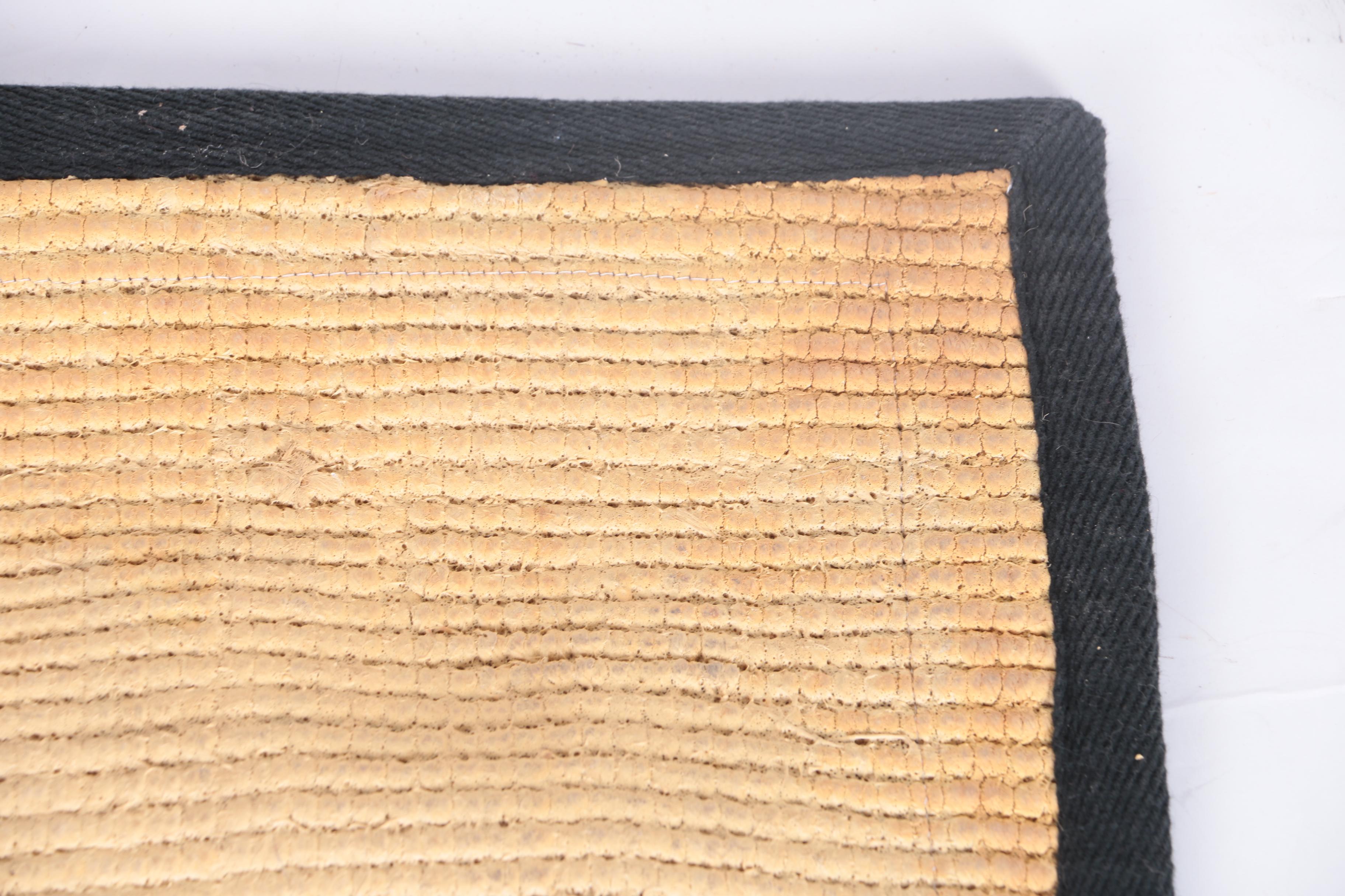 Woven Floor Mat with Black Binding