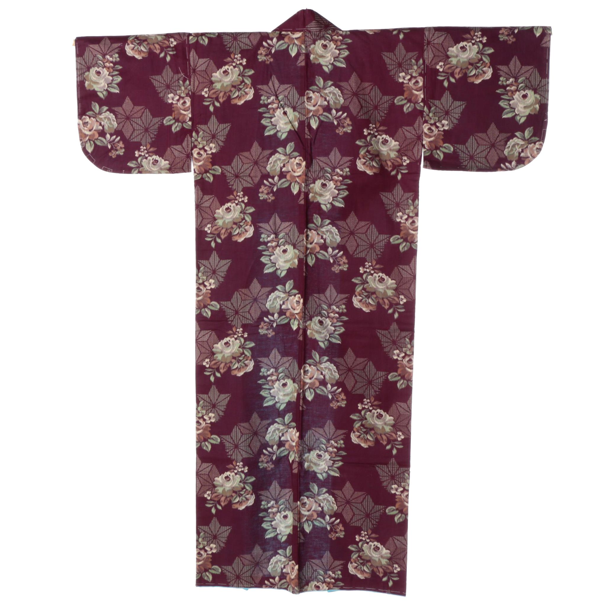 Circa 1910s Antique Japanese Cotton Kosode Kimono