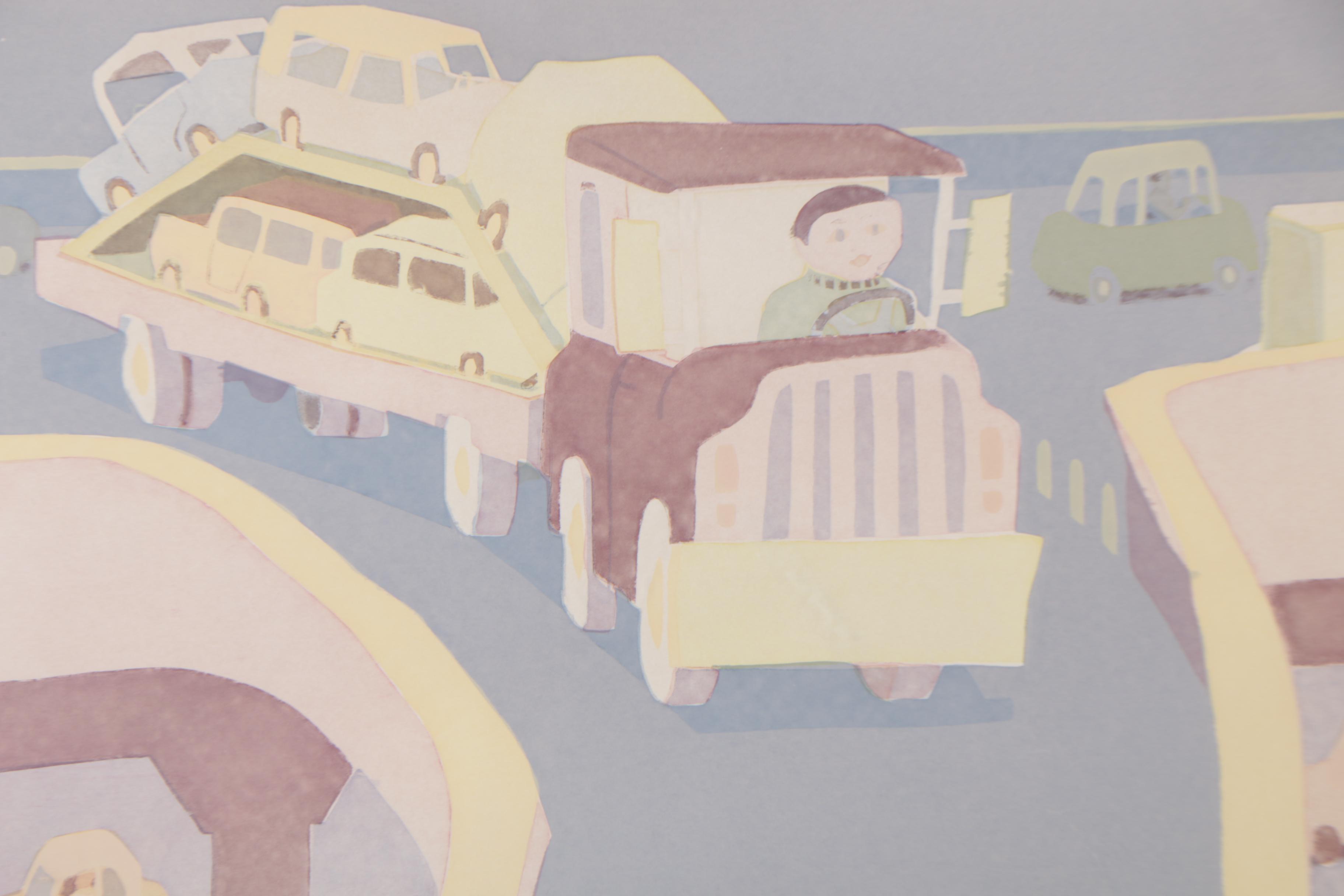 James G. Pritchard 1973 Artist's Proof Serigraph on Paper "Enter Exiting"