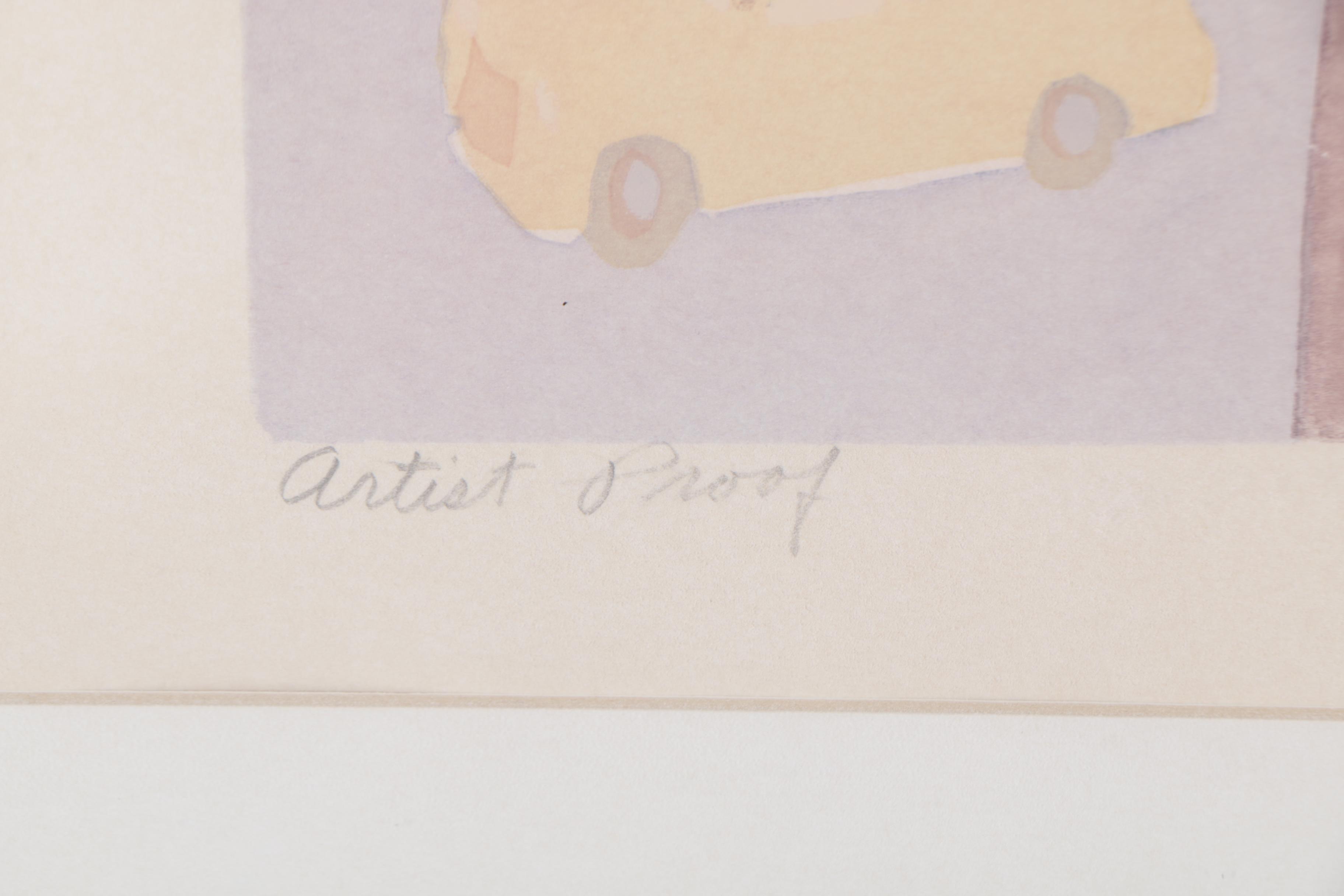 James G. Pritchard 1973 Artist's Proof Serigraph on Paper "Enter Exiting"