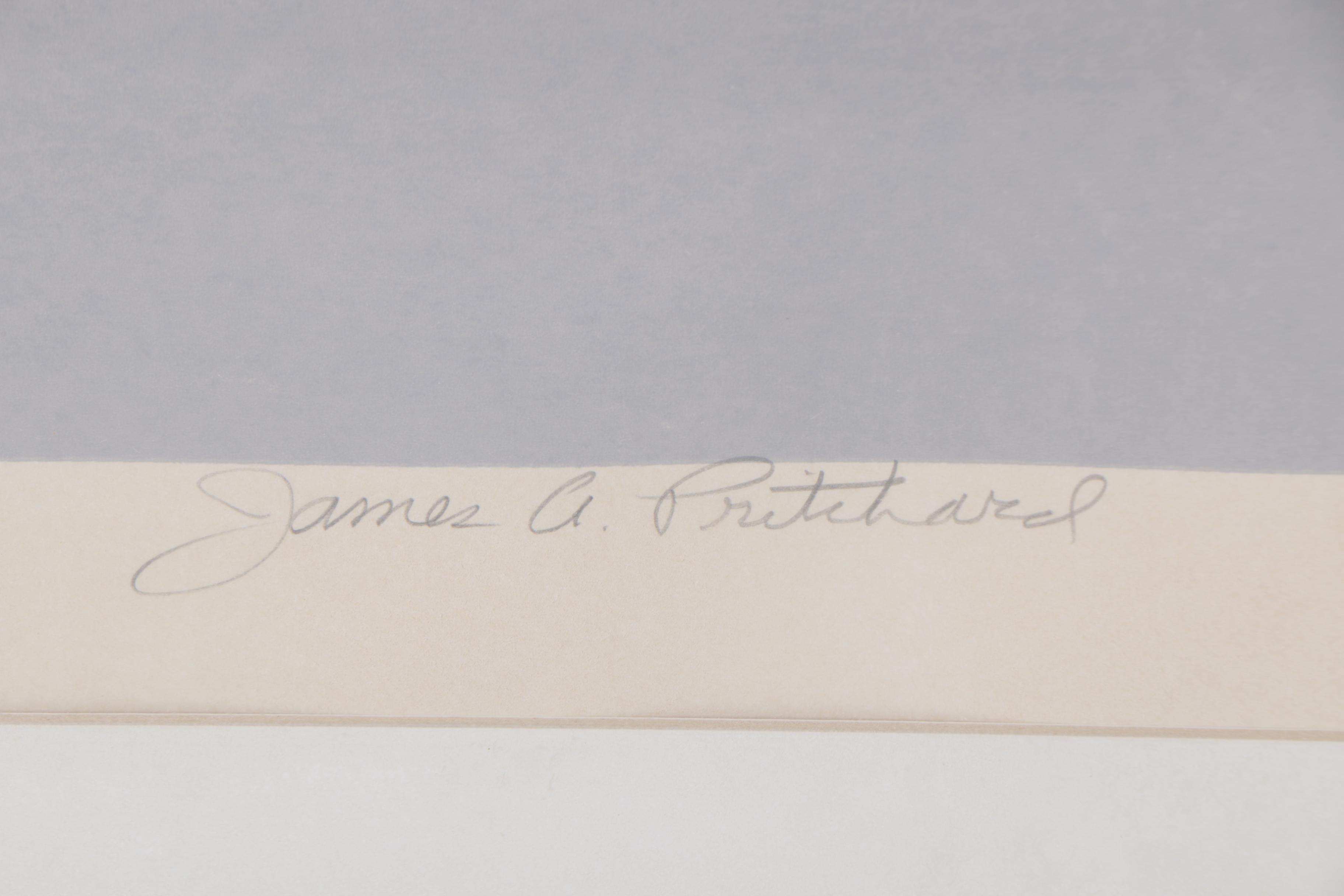 James G. Pritchard 1973 Artist's Proof Serigraph on Paper "Enter Exiting"