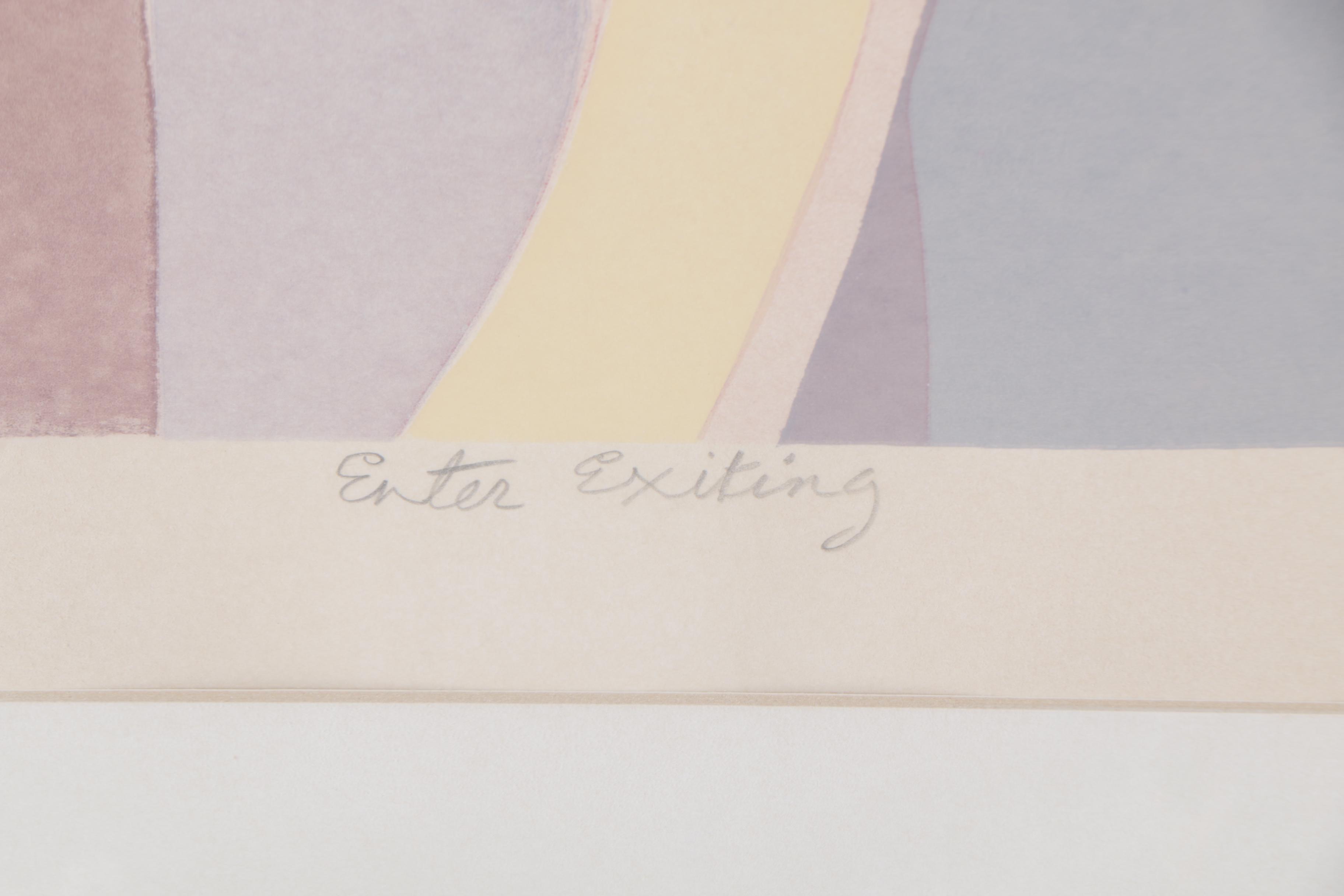 James G. Pritchard 1973 Artist's Proof Serigraph on Paper "Enter Exiting"