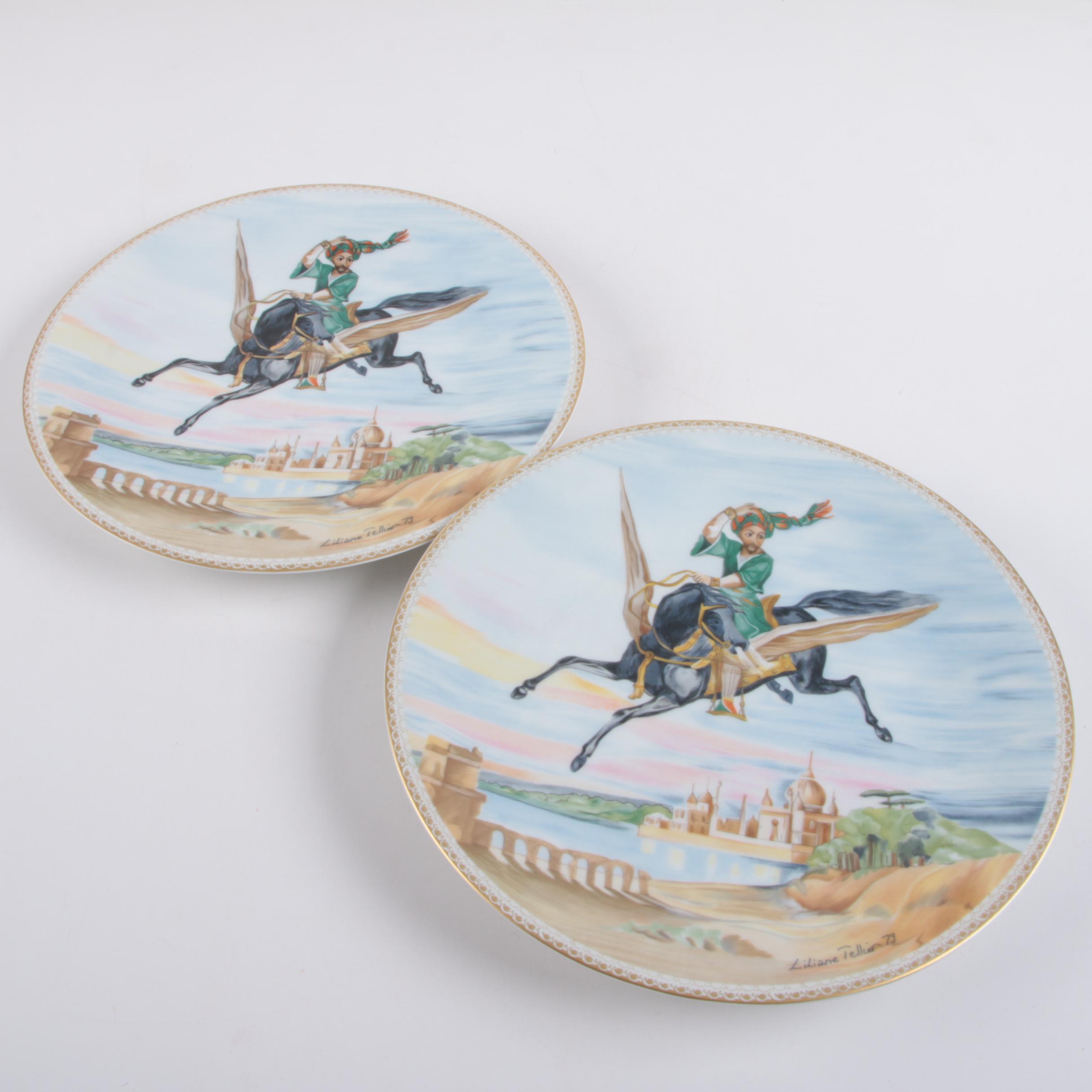 Liliane Tellier for Haviland "1001 Arabian Nights" Limoges Porcelain Plates