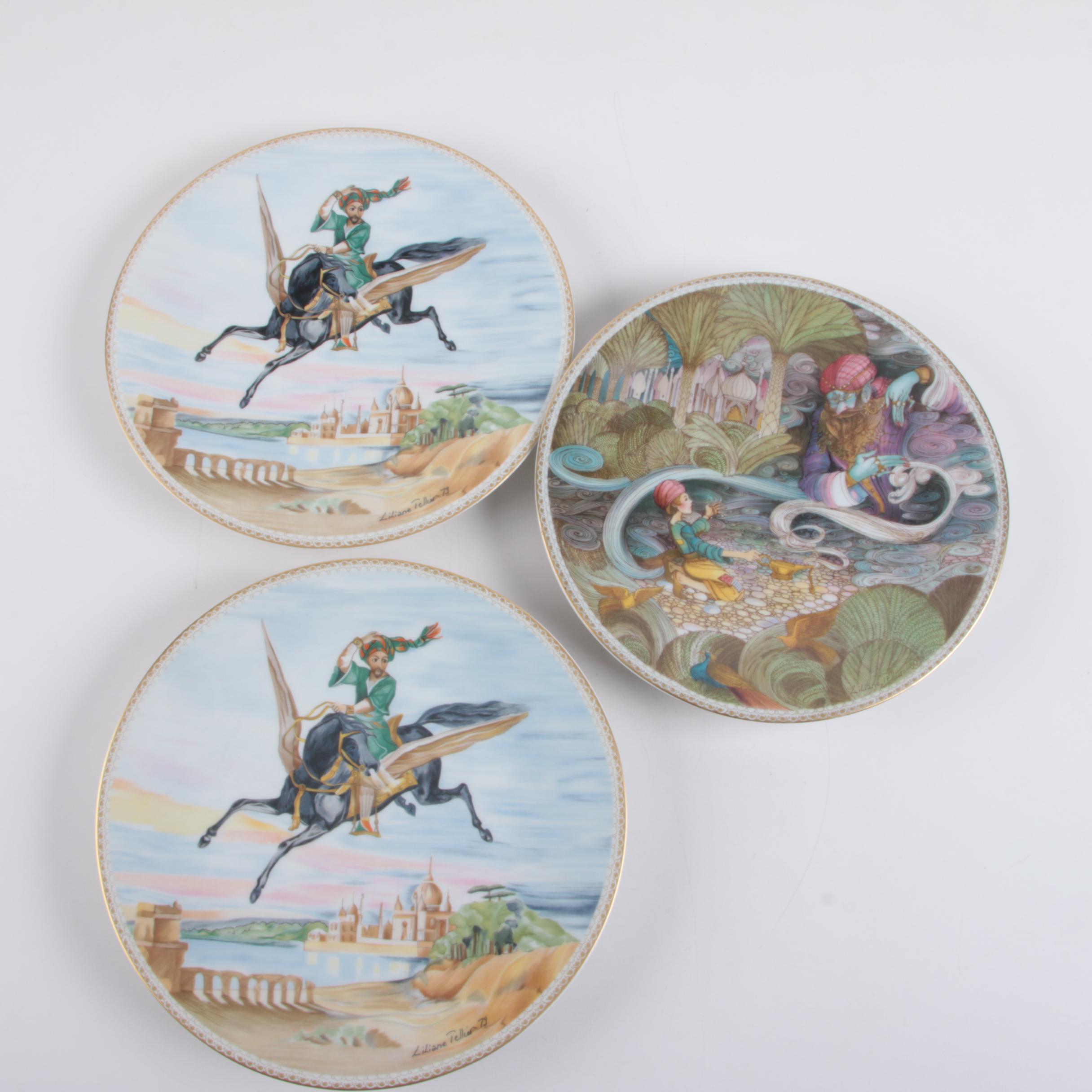 Liliane Tellier for Haviland "1001 Arabian Nights" Limoges Porcelain Plates
