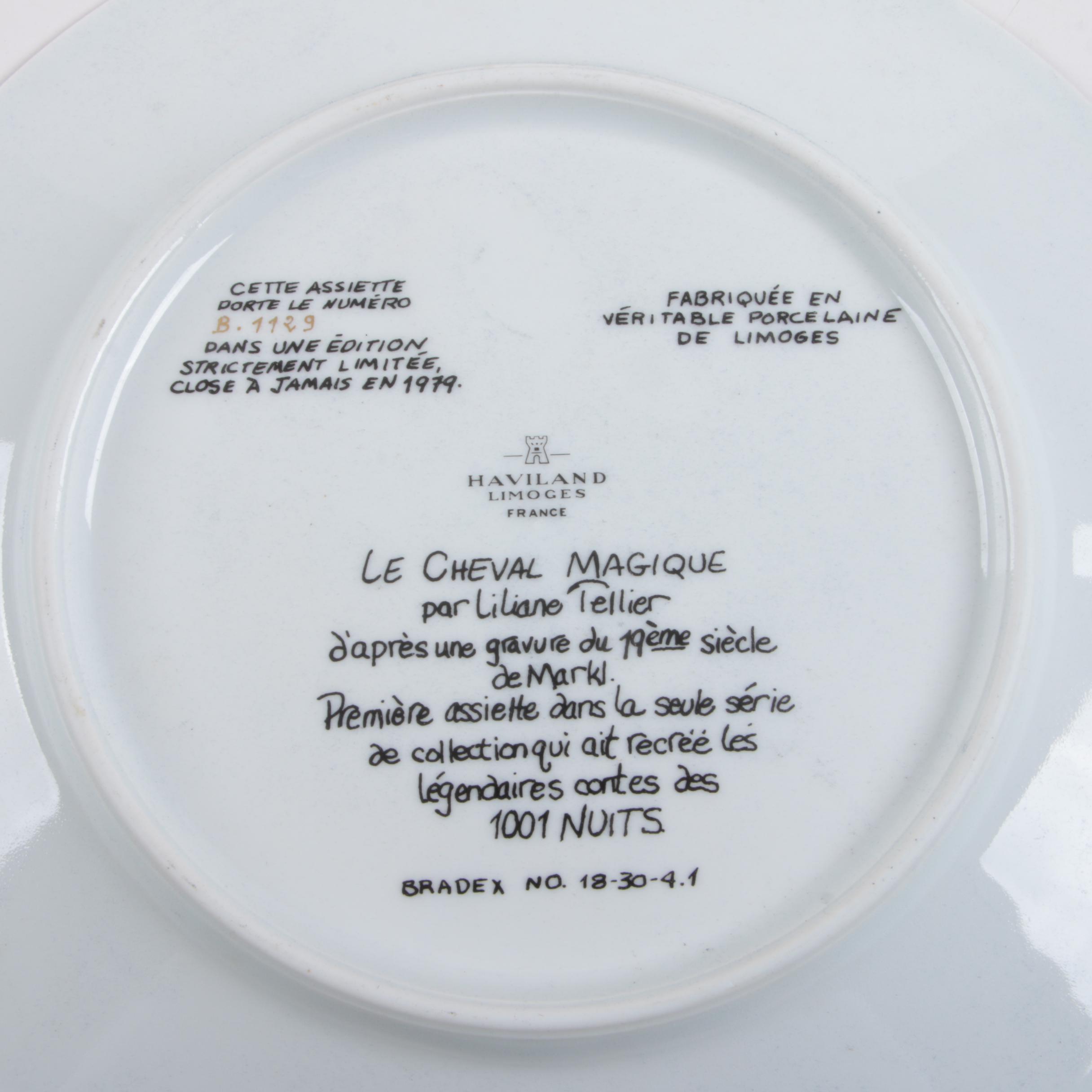 Liliane Tellier for Haviland "1001 Arabian Nights" Limoges Porcelain Plates