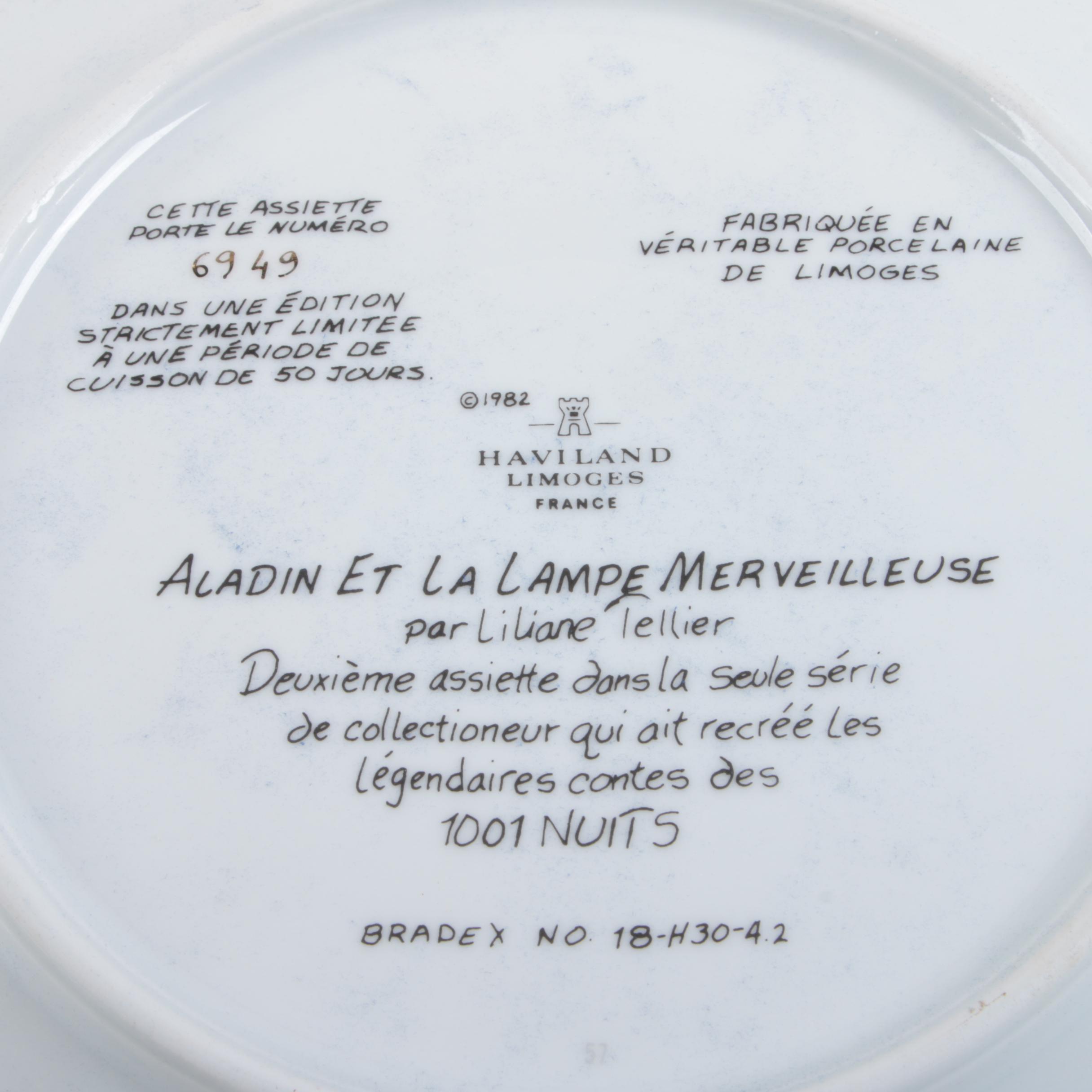 Liliane Tellier for Haviland "1001 Arabian Nights" Limoges Porcelain Plates