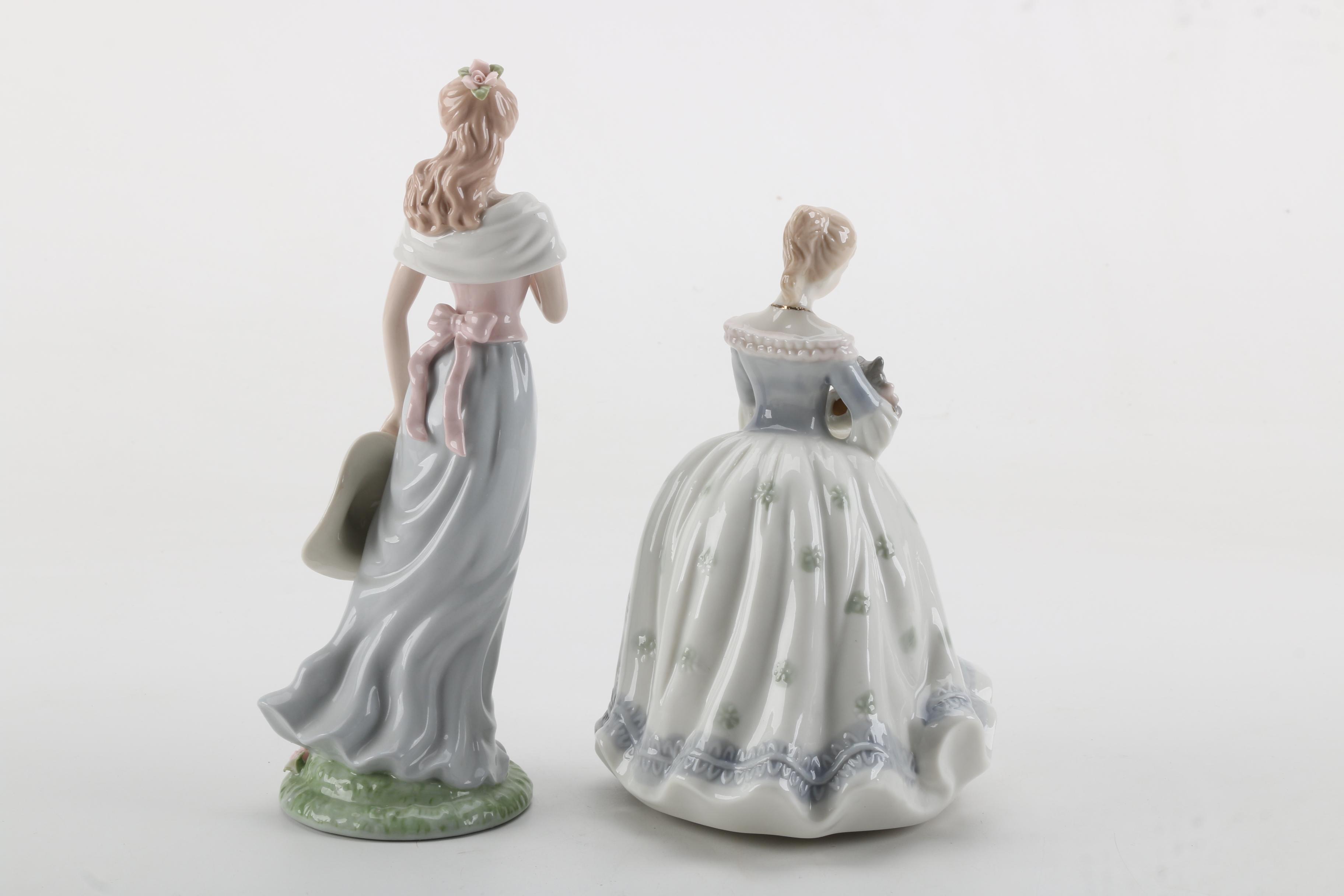 Porcelain Figurines of Men, Women, and Children