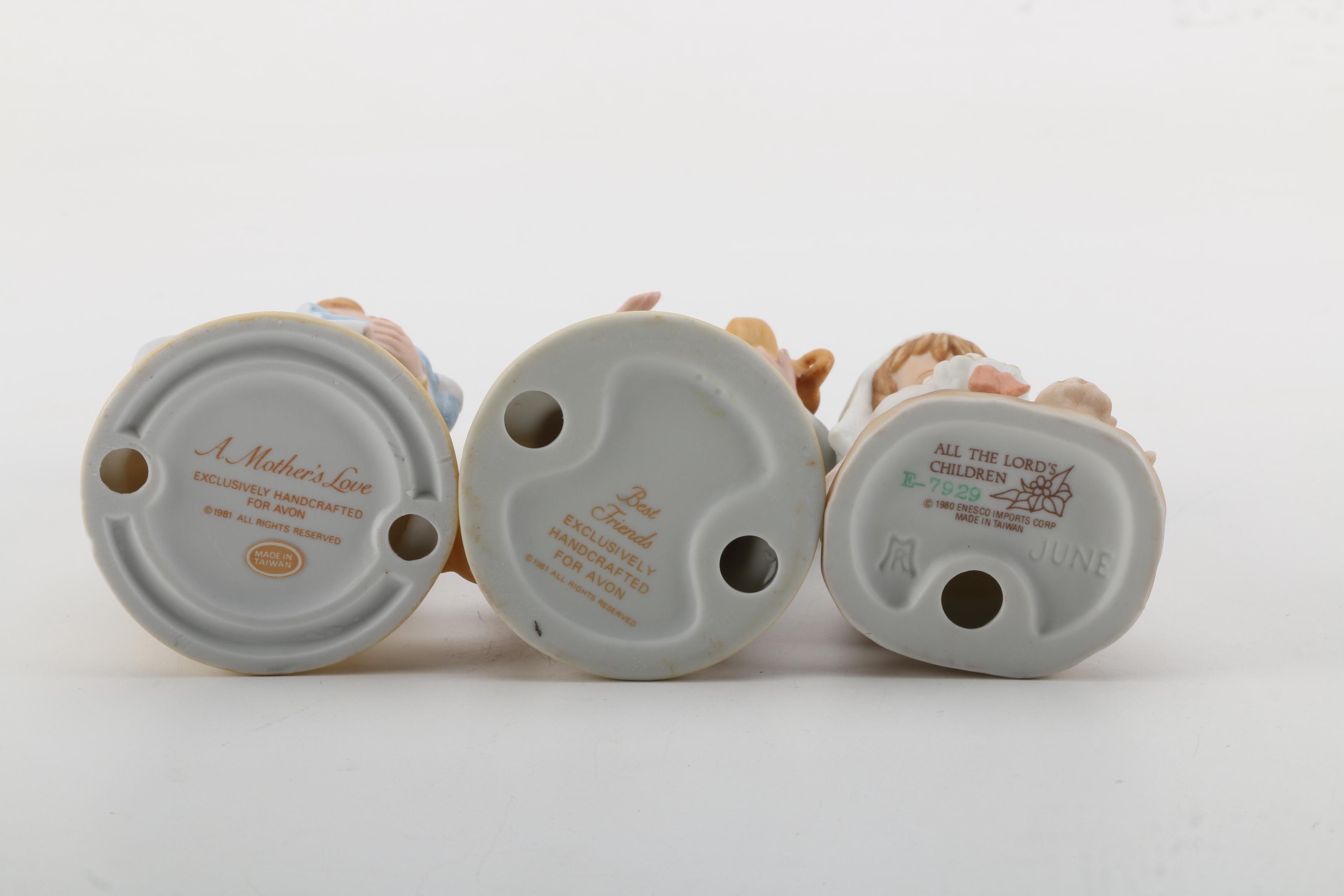 Porcelain Figurines of Men, Women, and Children