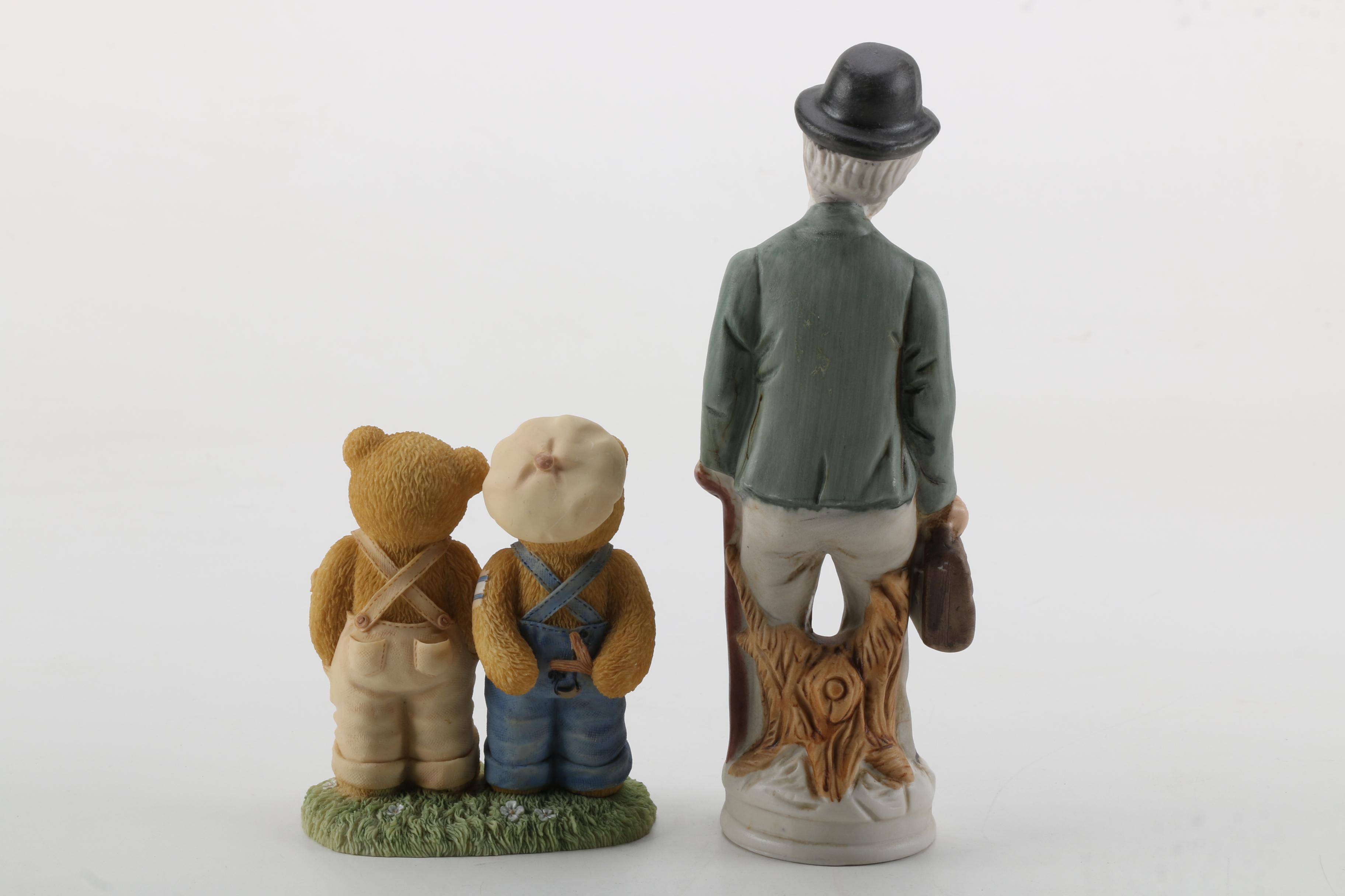 Porcelain Figurines of Men, Women, and Children
