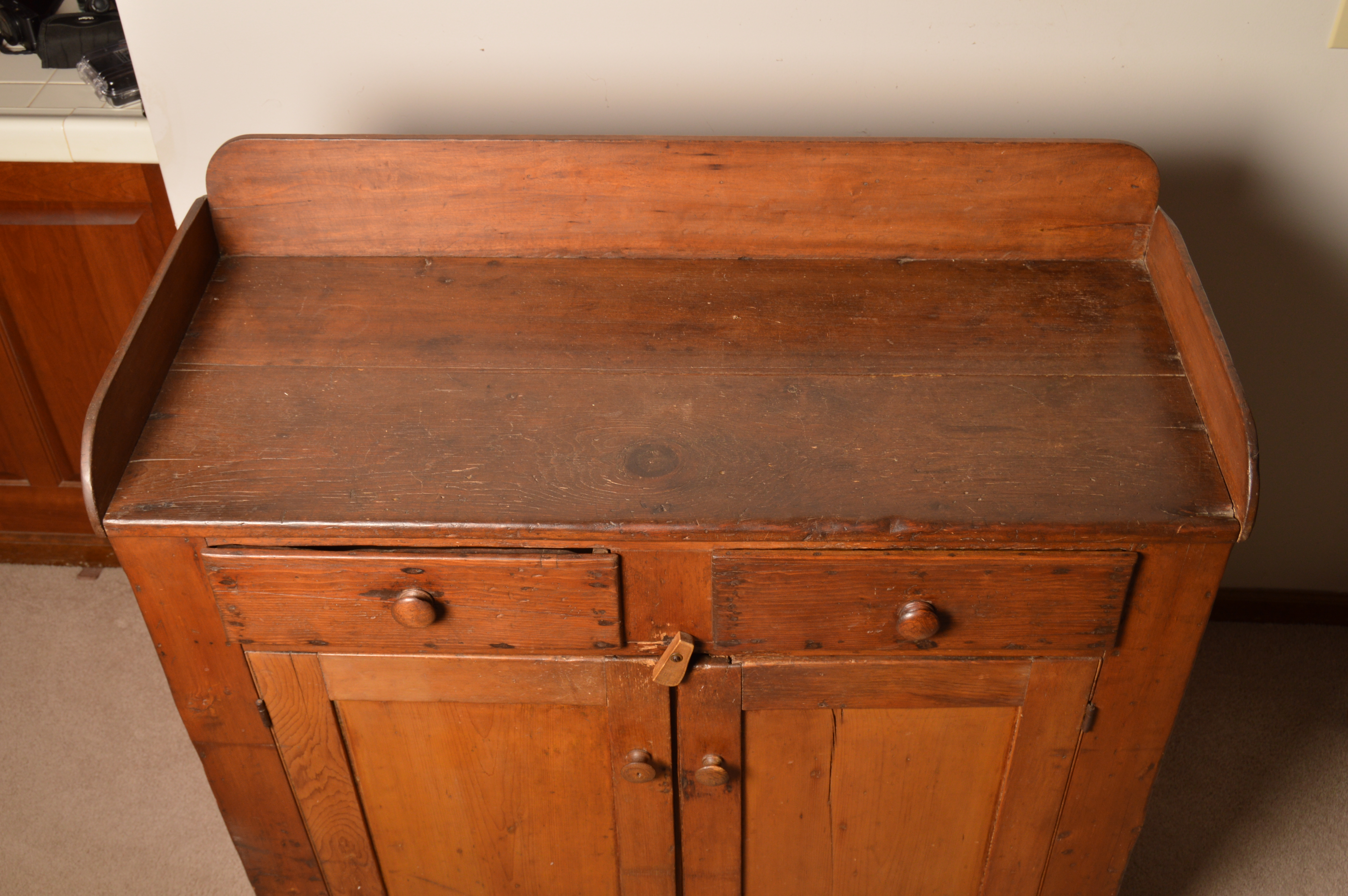 Antique Pine Jelly Cupboard