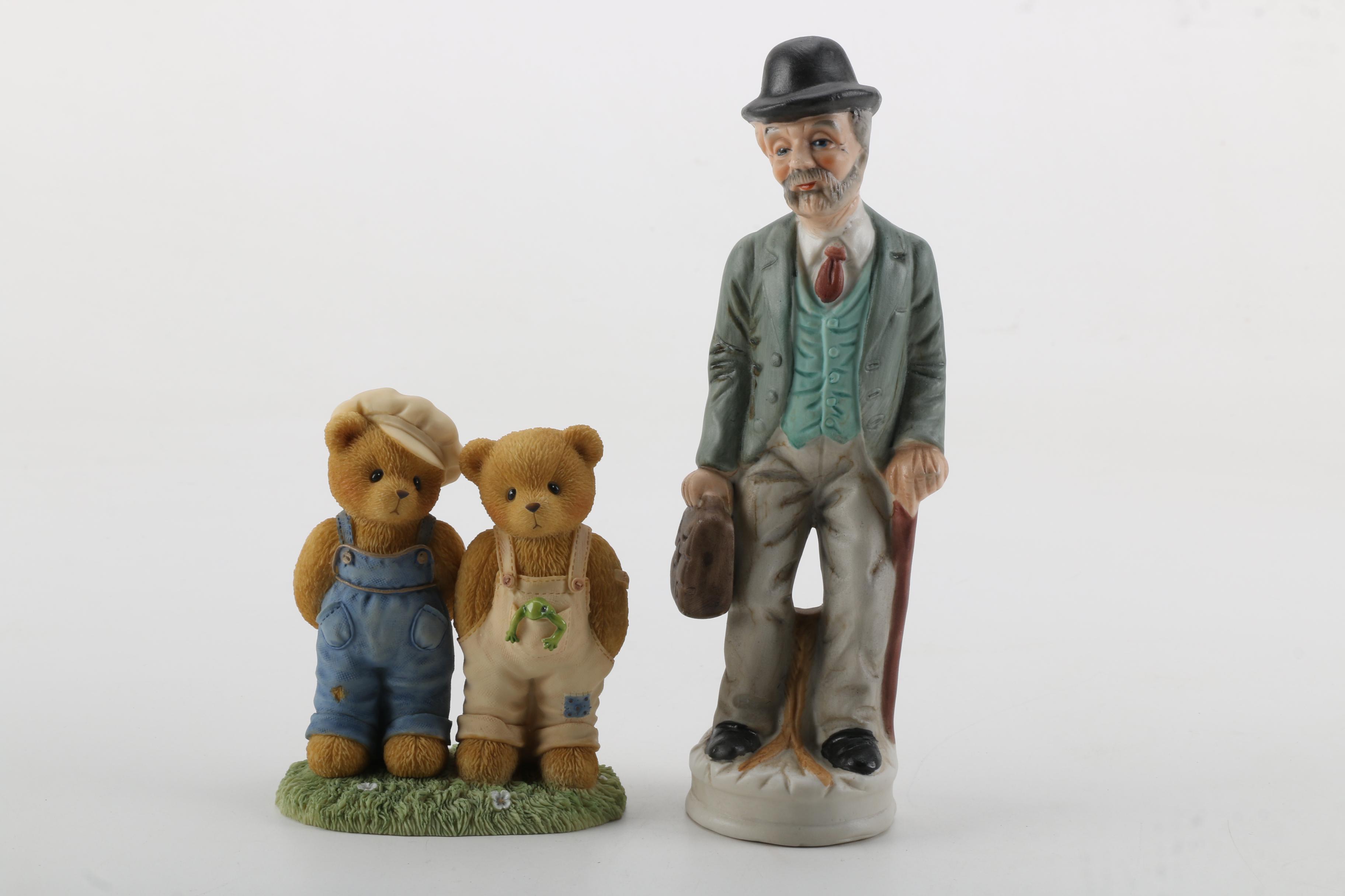 Porcelain Figurines of Men, Women, and Children