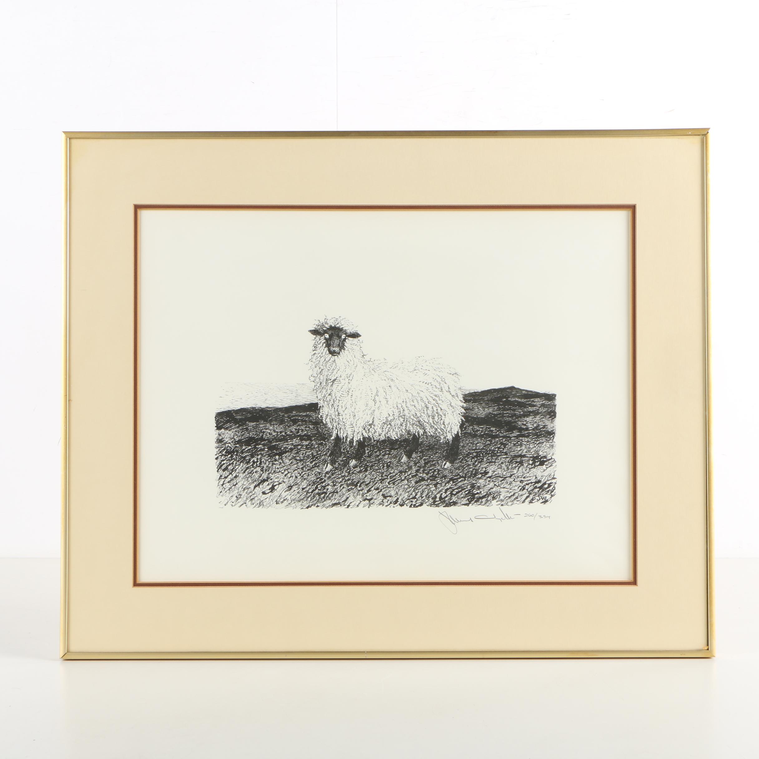 Jamie Wyeth Lithograph Print from "Portraits of Lady"