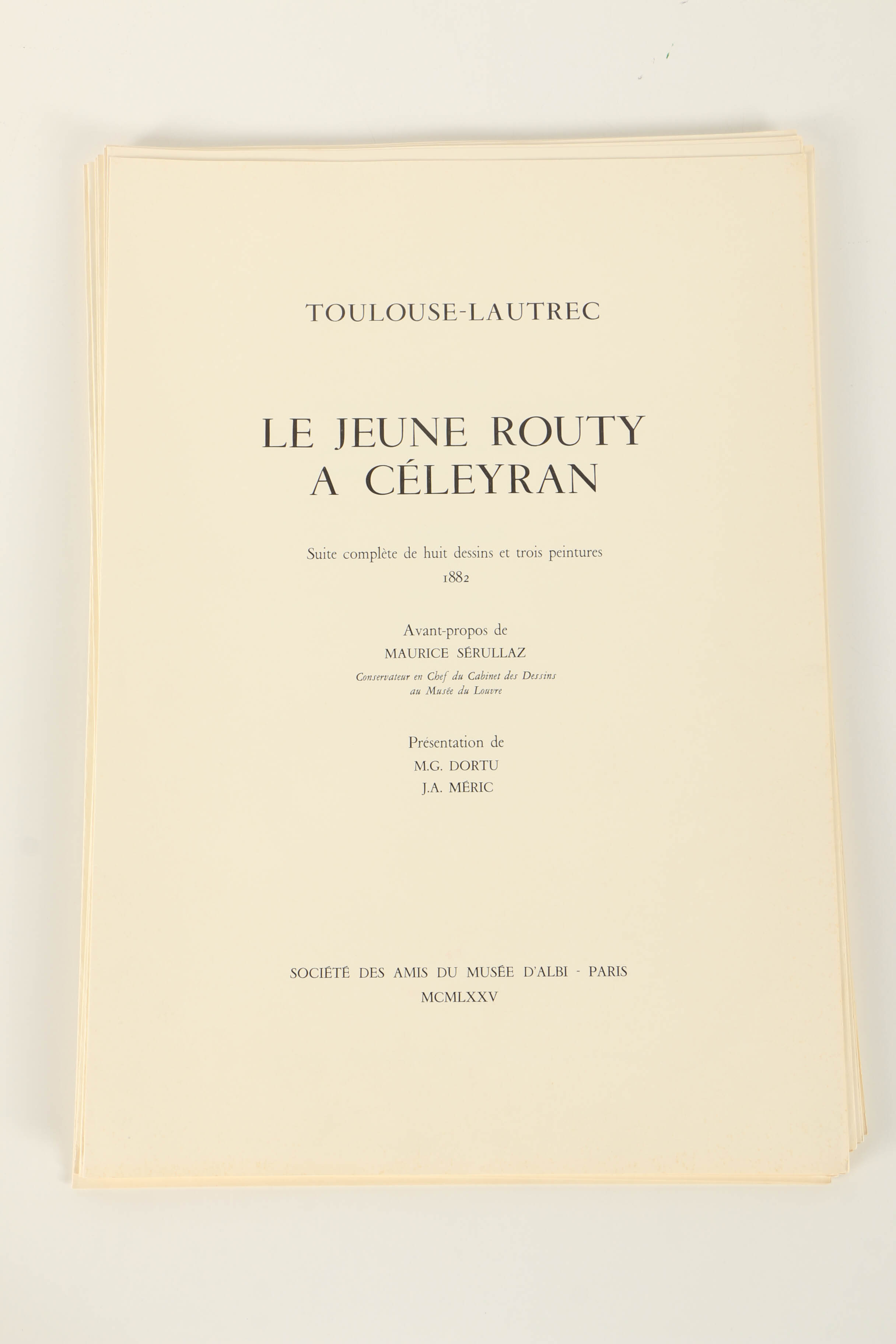 Reproduction Portfolio After Henri Toulouse-Lautrec "Le Jeune Routy à Céleyran"