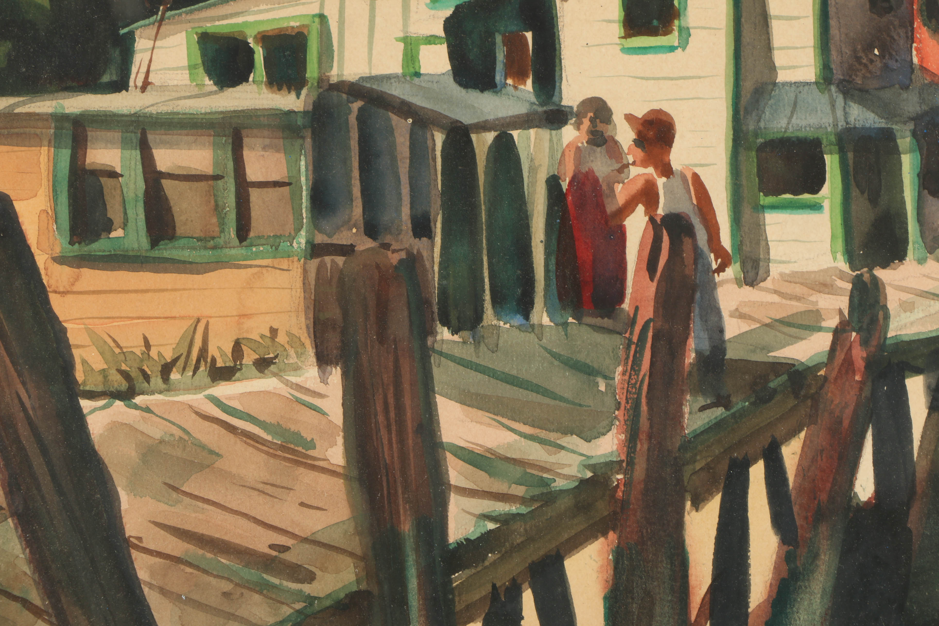 Mid 20th Century Watercolor Painting